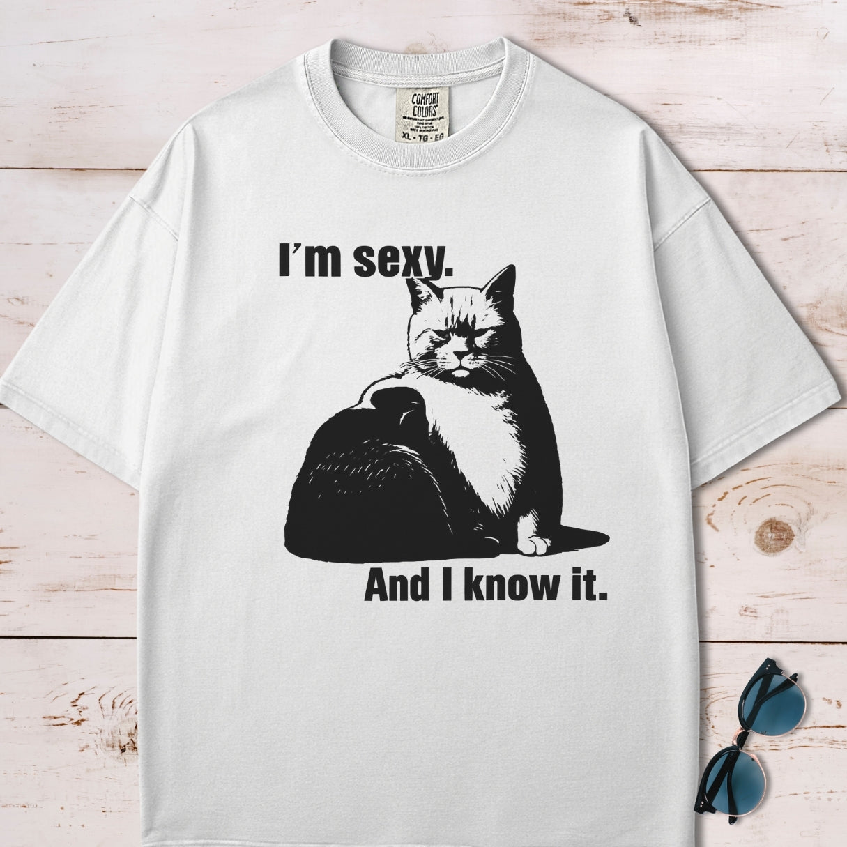 I'm Sexy And I Know It Chubby Cat T-Shirt