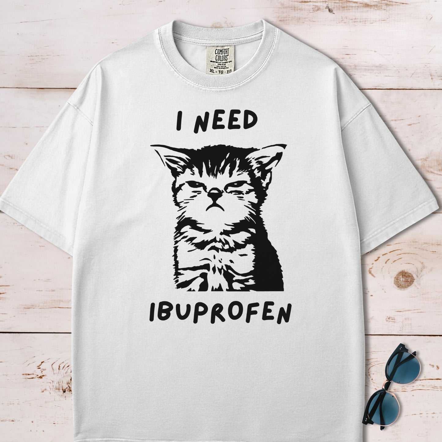 I Need Ibuprofen Funny Cat T-Shirt