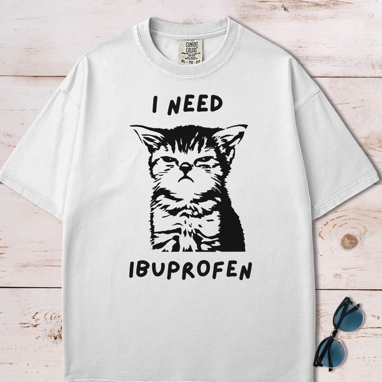 I Need Ibuprofen Funny Cat T-Shirt