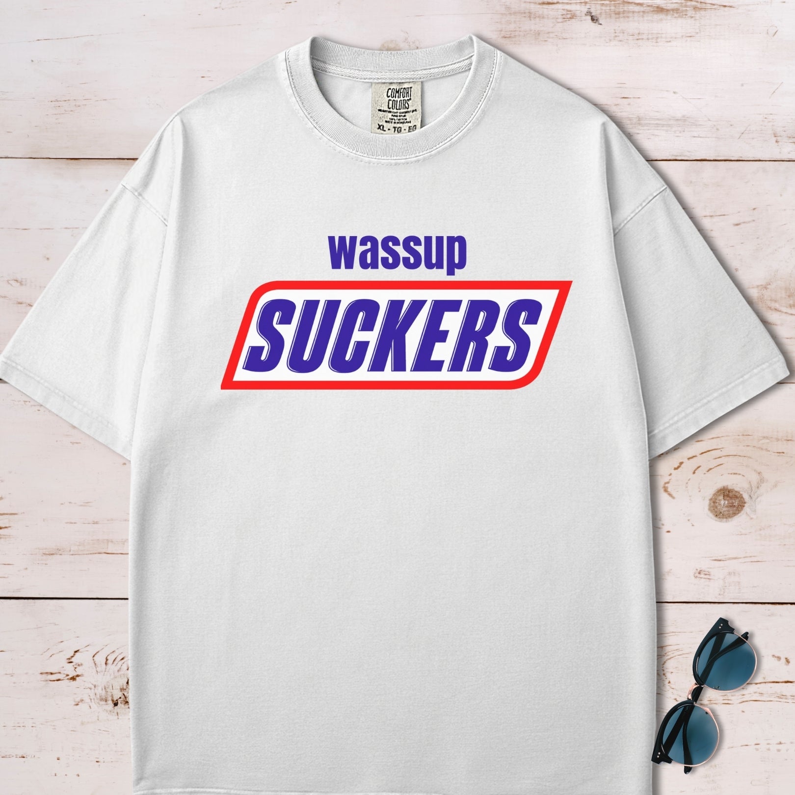 Wassup Suckers Logo Parody T-Shirt