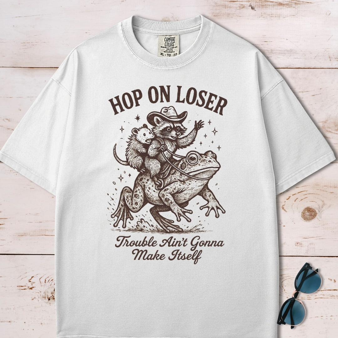 Chaotic Cowboy Raccoon Frog T-Shirt