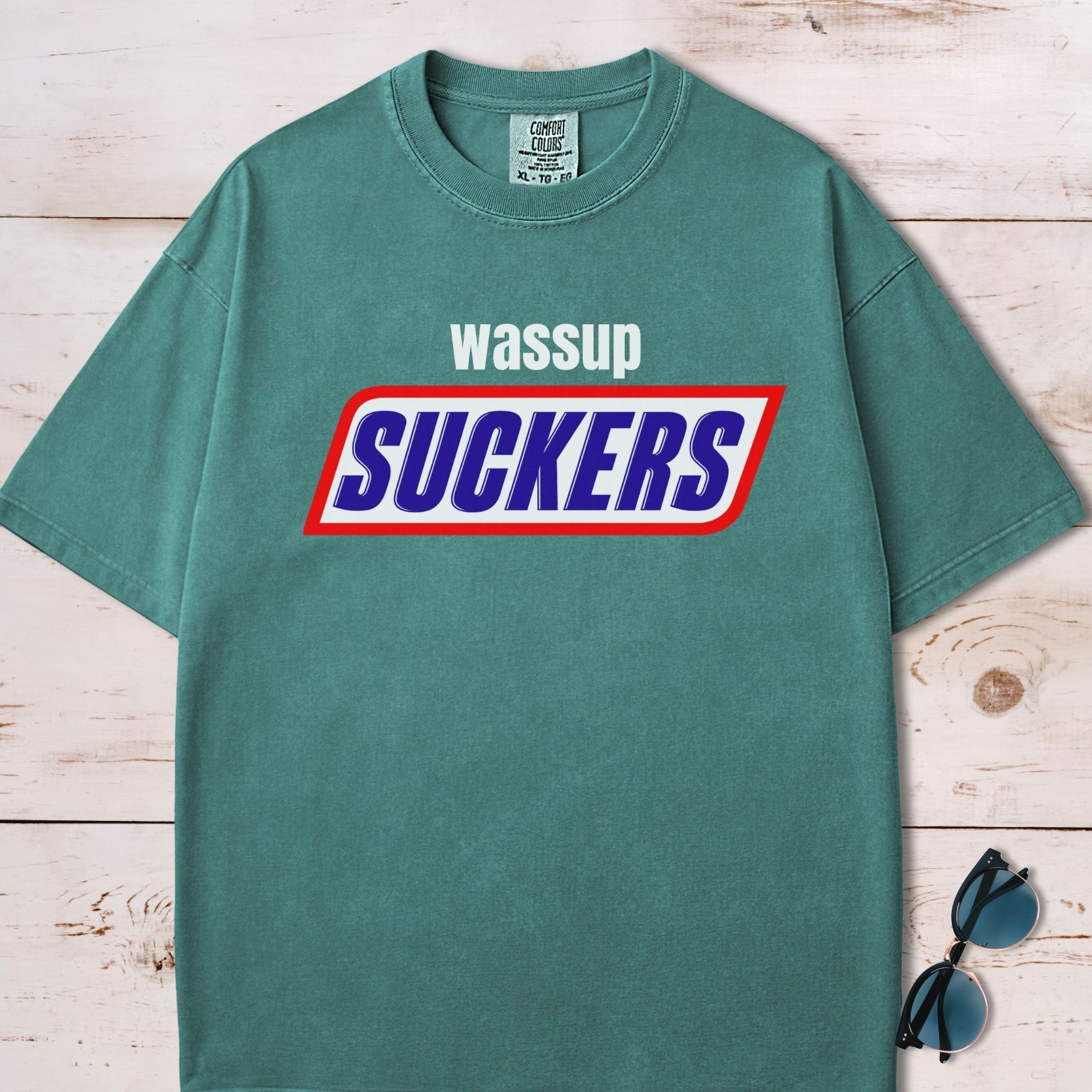 Wassup Suckers Logo Parody T-Shirt