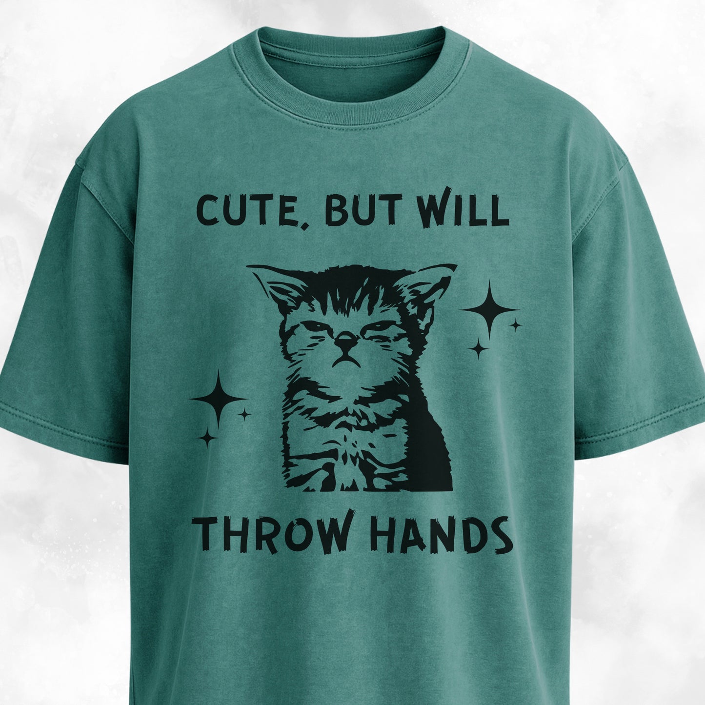 Cute But Will Throw Hands Cat T-Shirt
