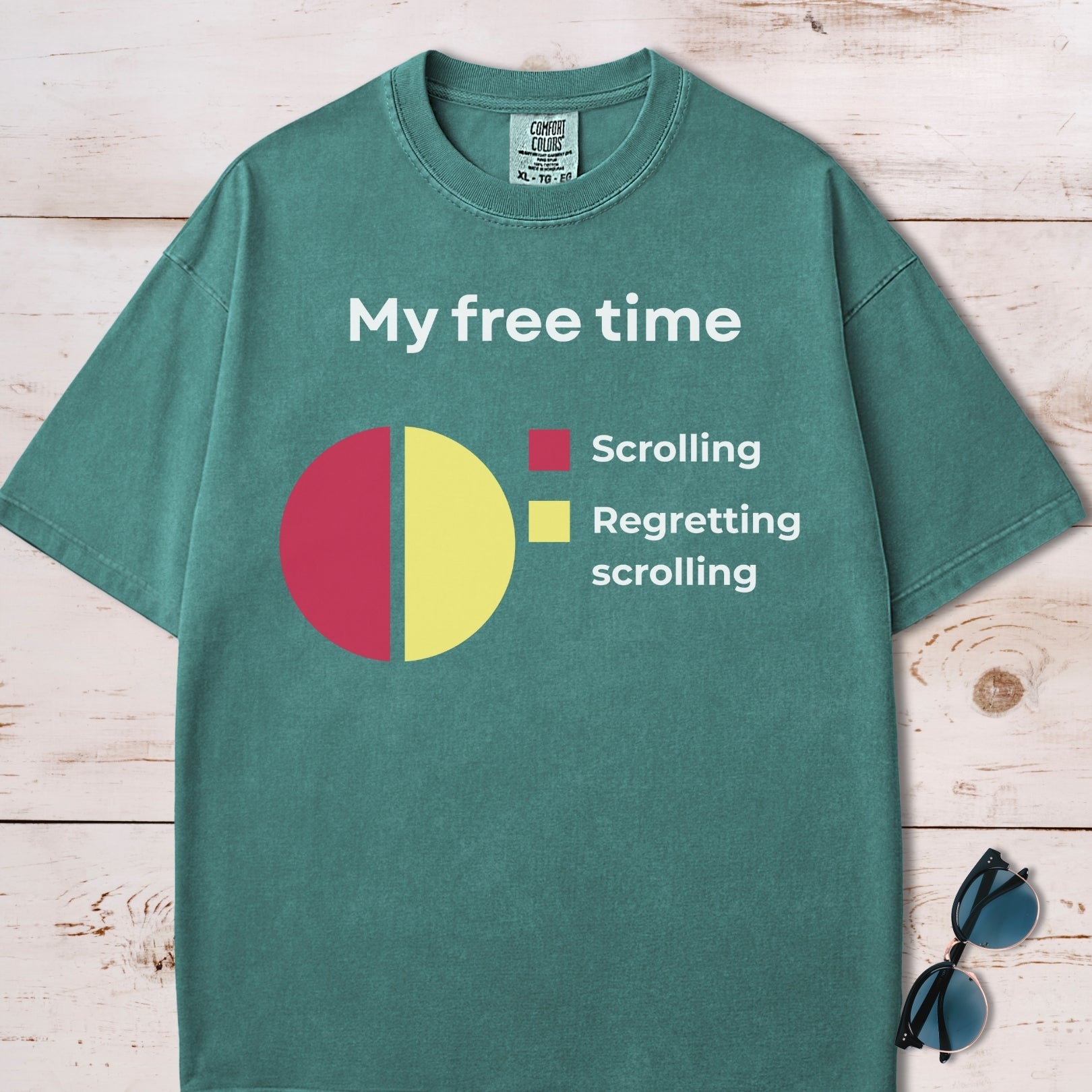 My Free Time Pie Chart T-Shirt
