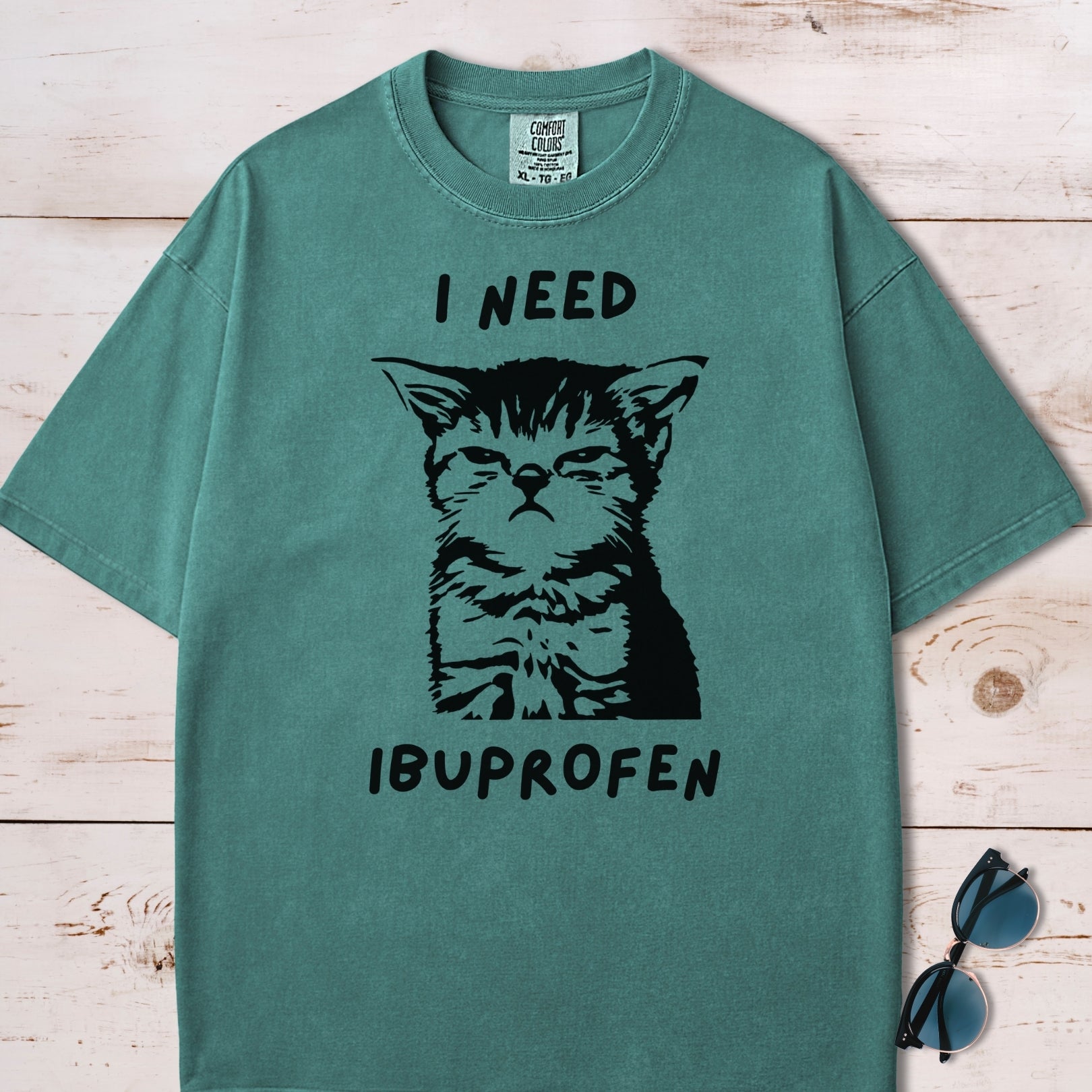 I Need Ibuprofen Funny Cat T-Shirt