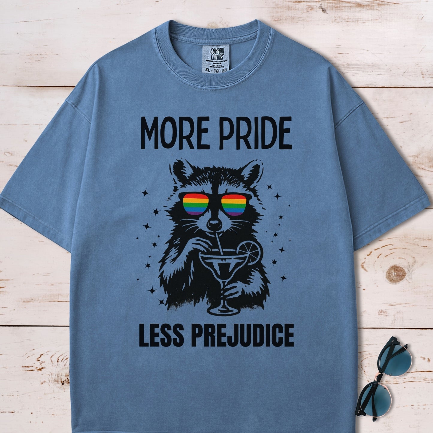More Pride Less Prejudice Raccoon T-Shirt