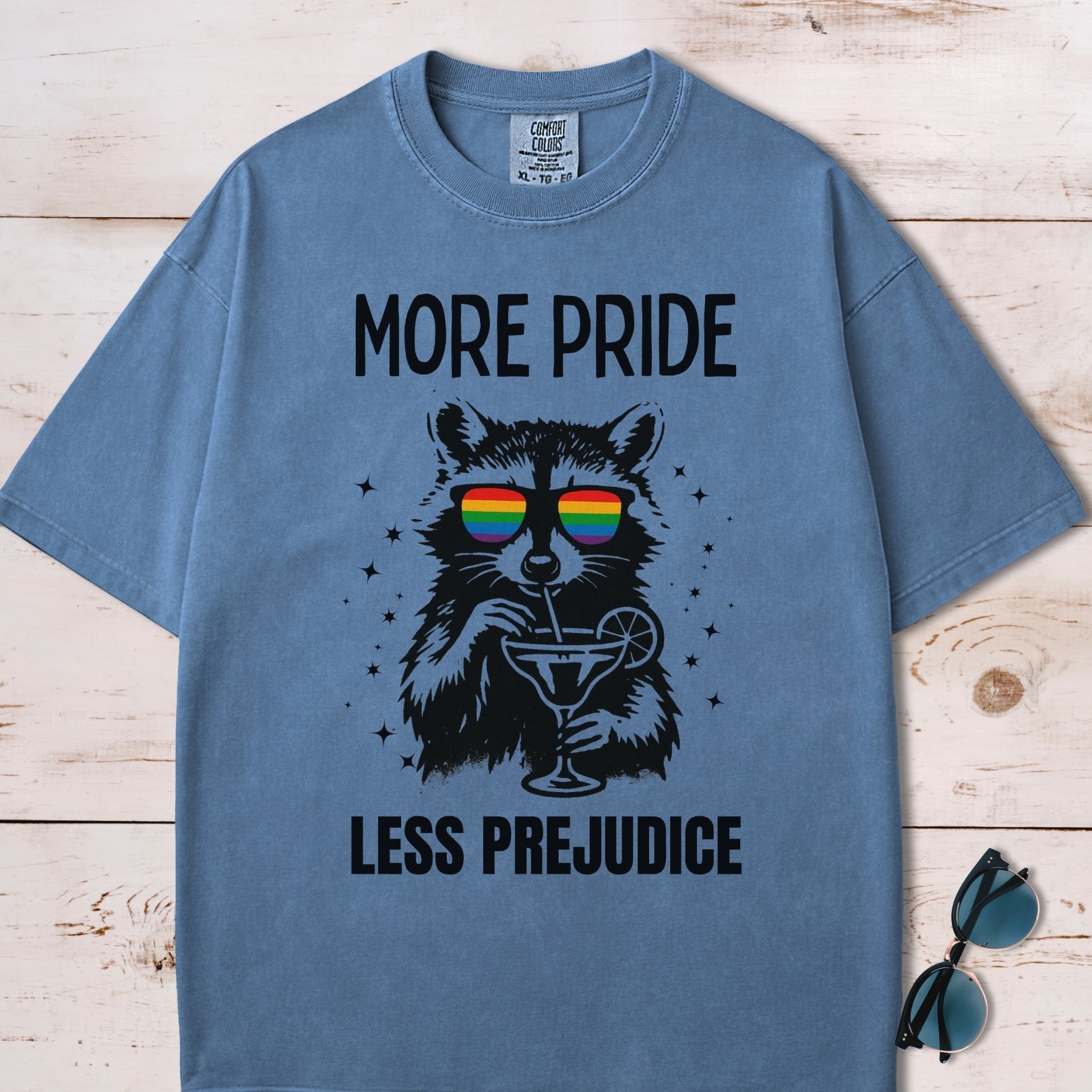 More Pride Less Prejudice Raccoon T-Shirt