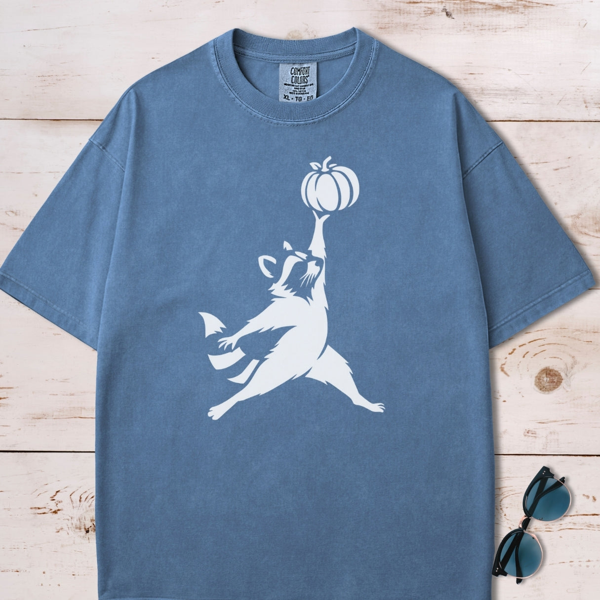 Raccoon Jordan Pumpkin Tshirt
