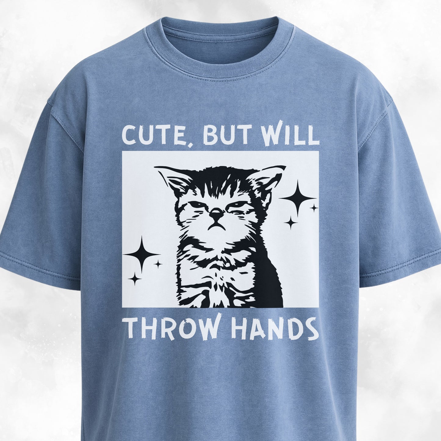 Cute But Will Throw Hands White Version T-Shirt