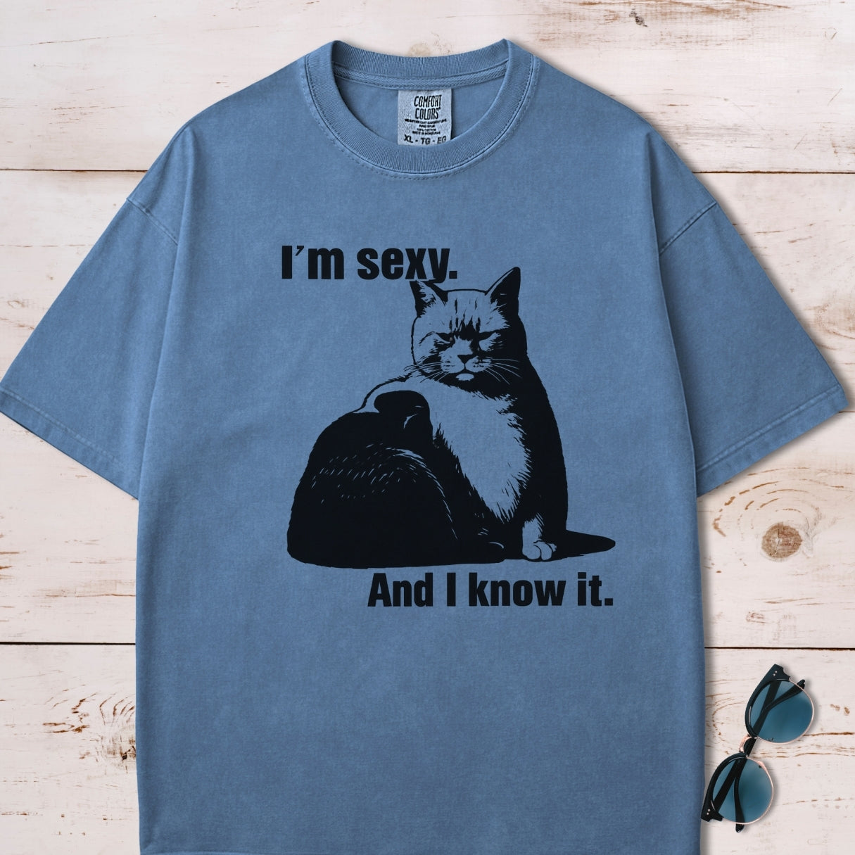 I'm Sexy And I Know It Chubby Cat T-Shirt