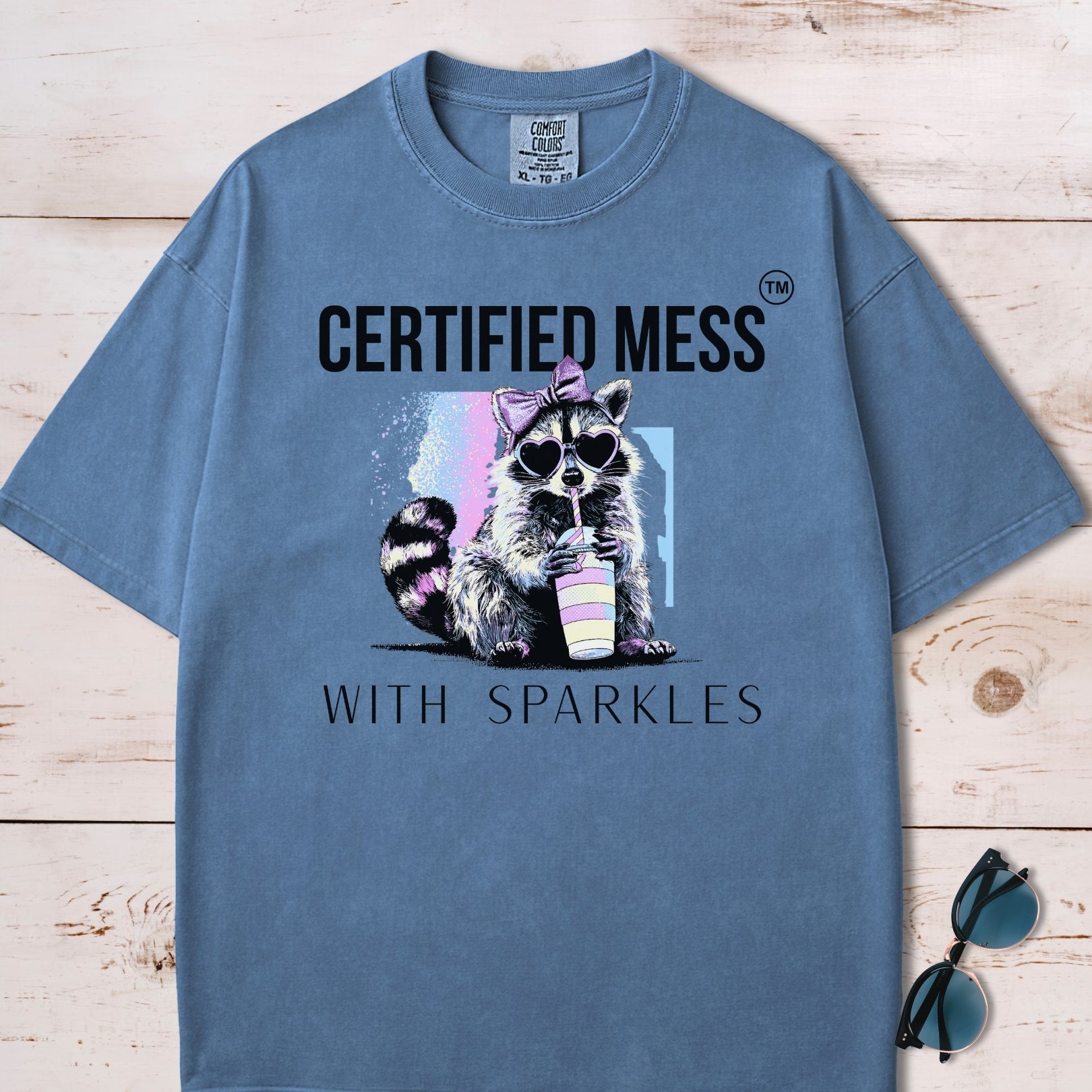 Certified Mess With Sparkles Raccoon T-Shirt