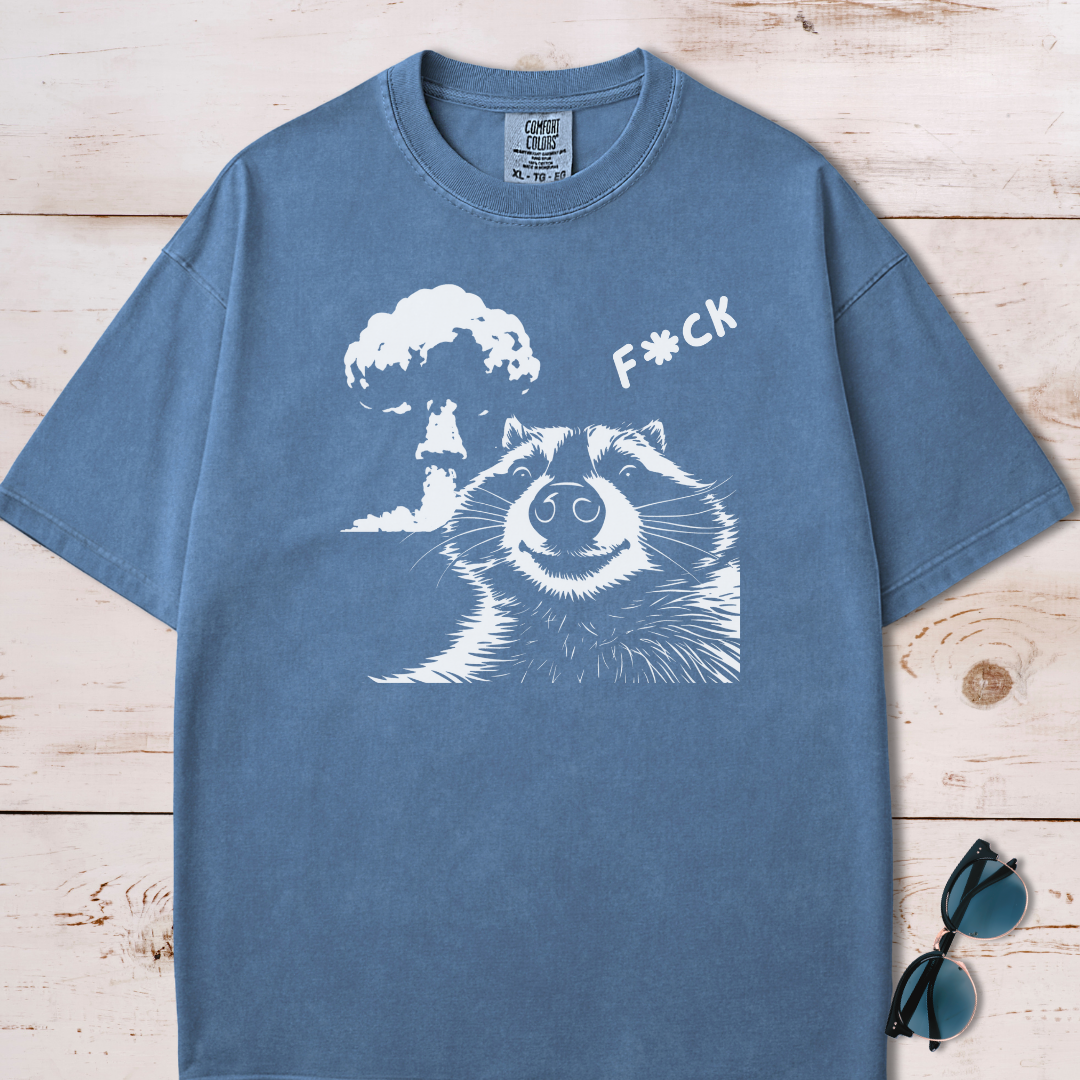 Nuke Mushroom Cloud Raccoon Selfie T-Shirt