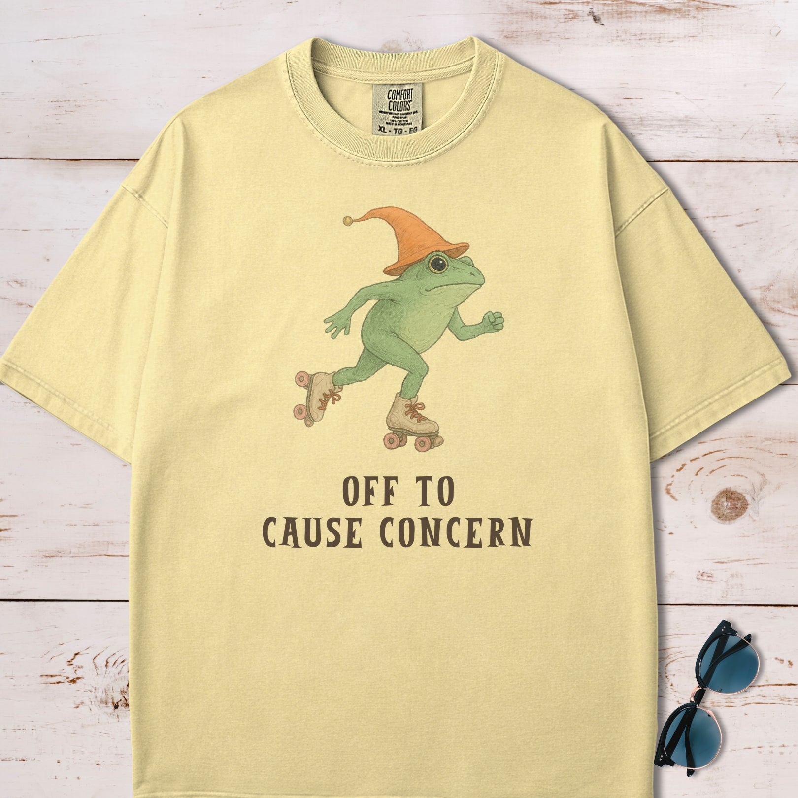 Off To Cause Concern Frog T-Shirt