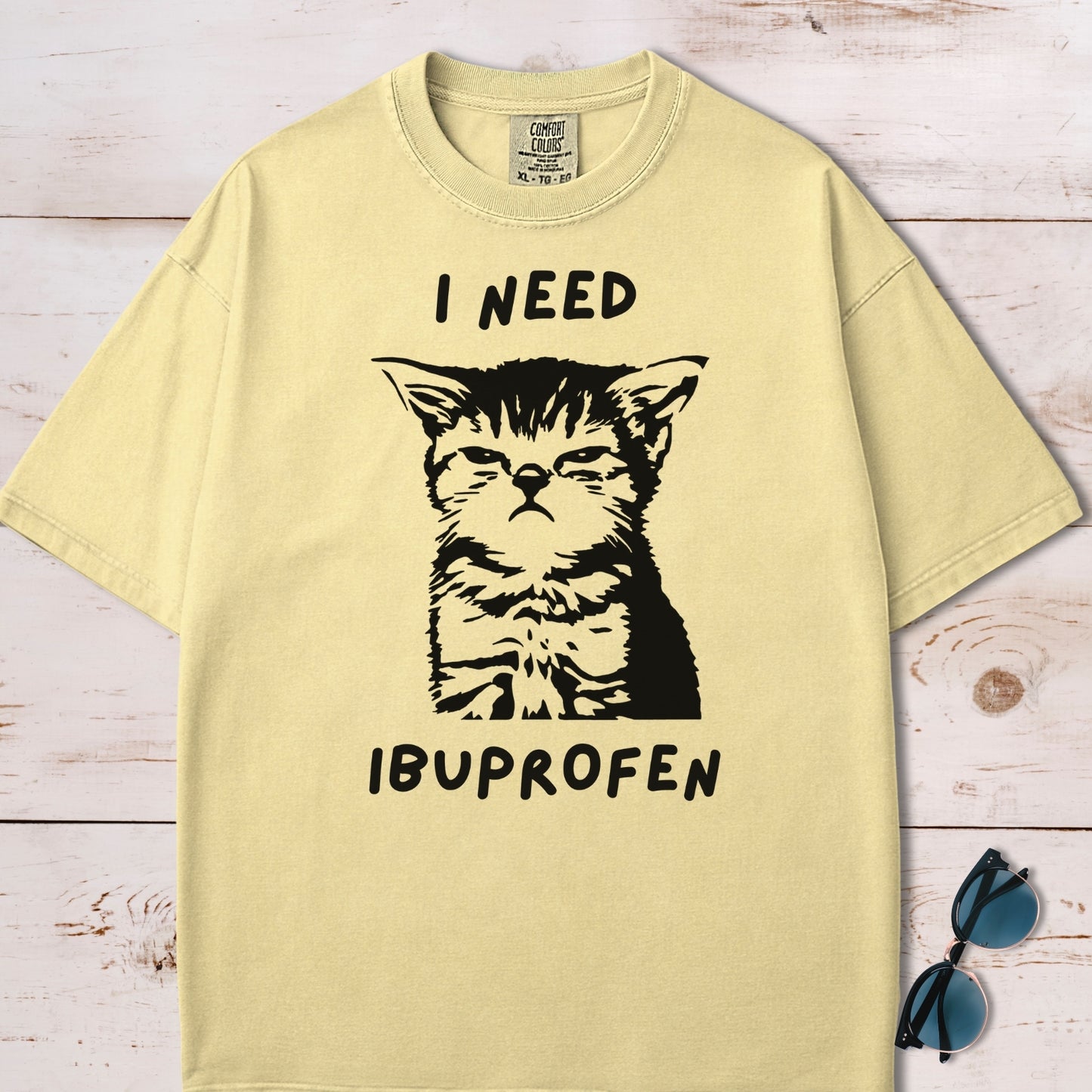 I Need Ibuprofen Funny Cat T-Shirt