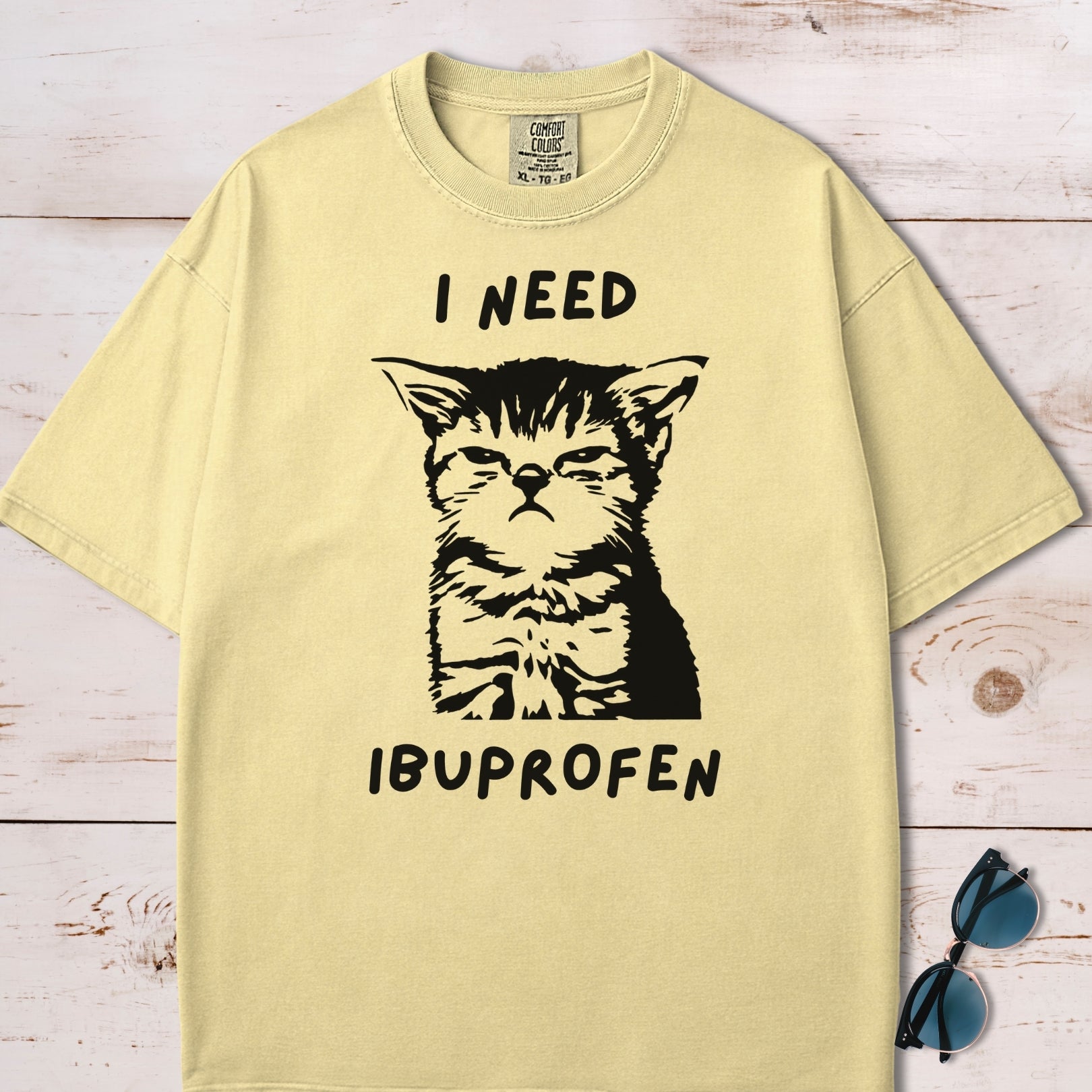I Need Ibuprofen Funny Cat T-Shirt