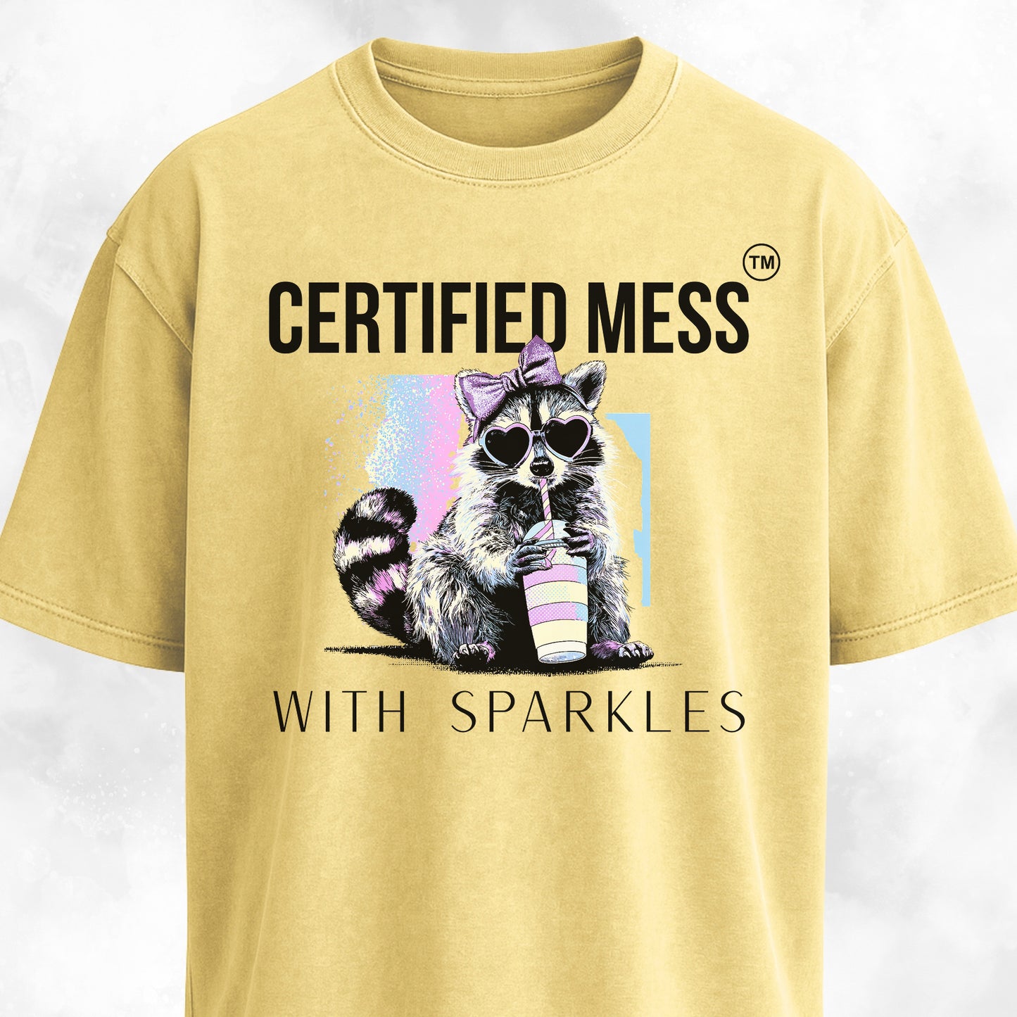 Certified Mess With Sparkles Raccoon T-Shirt