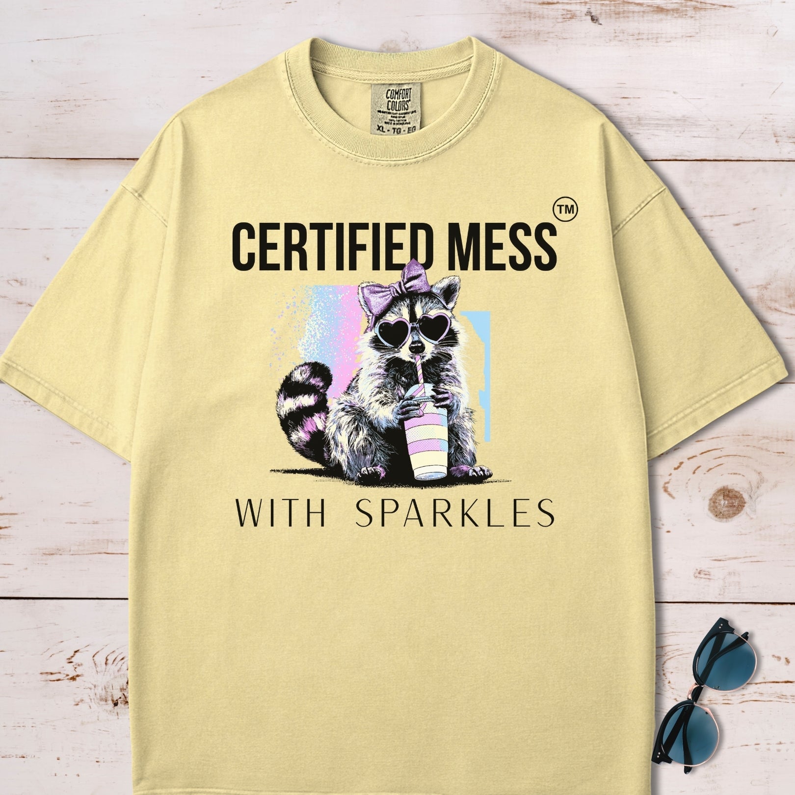 Certified Mess With Sparkles Raccoon T-Shirt