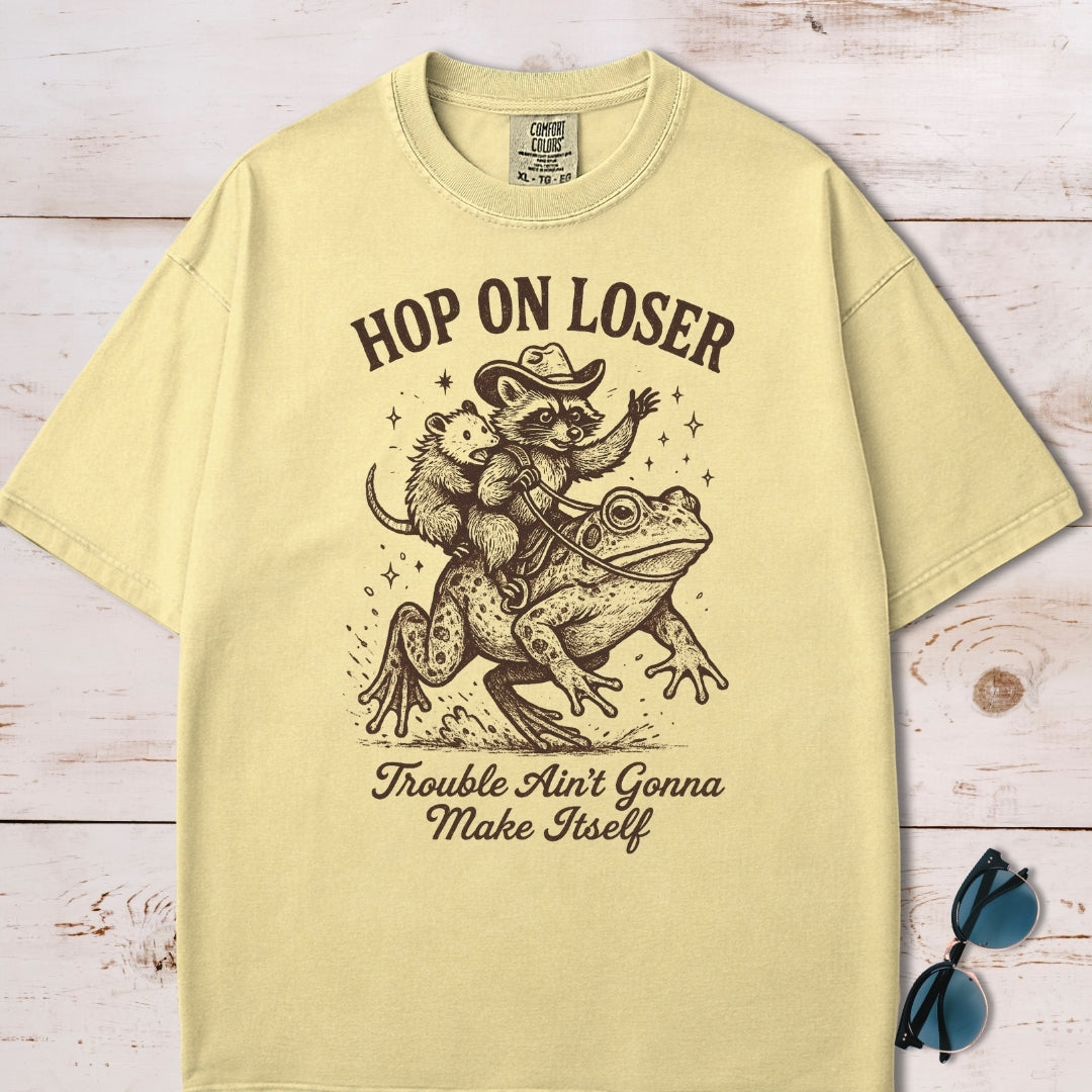 Chaotic Cowboy Raccoon Frog T-Shirt