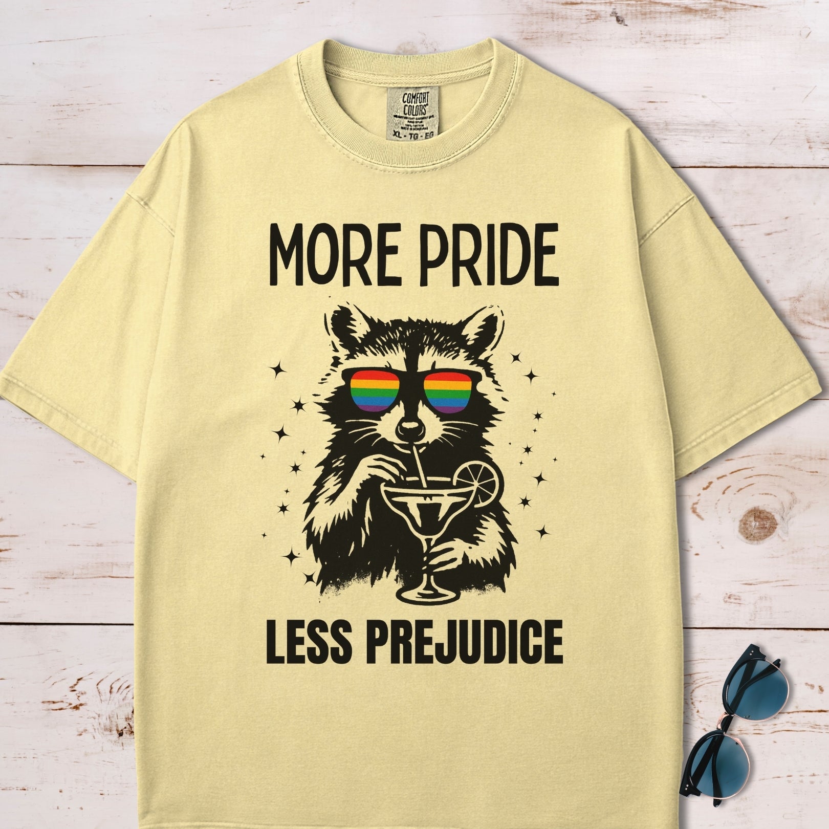 More Pride Less Prejudice Raccoon T-Shirt