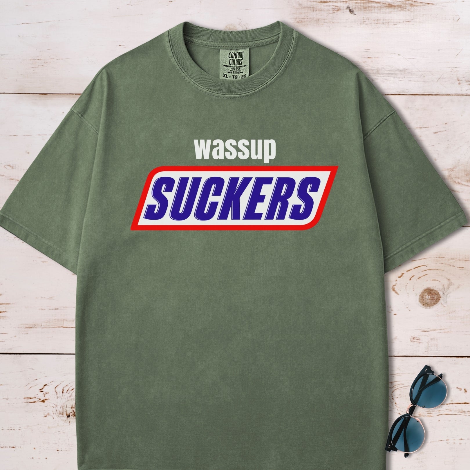 Wassup Suckers Logo Parody T-Shirt