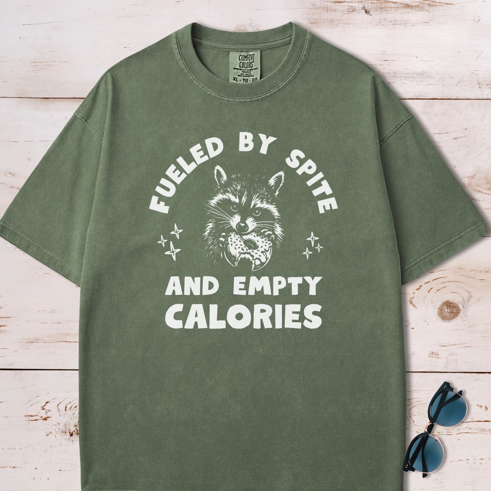 Fueled By Spite And Empty Calories Raccoon T-Shirt