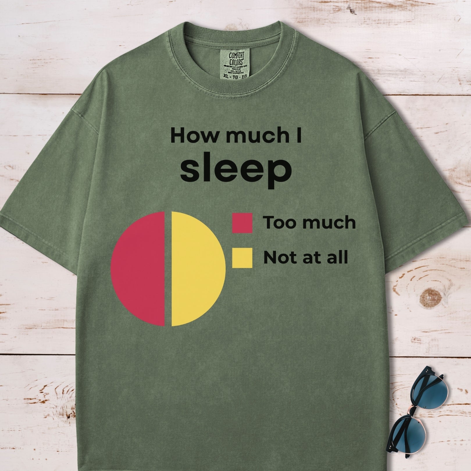 How Much I Sleep Funny Chart T-Shirt