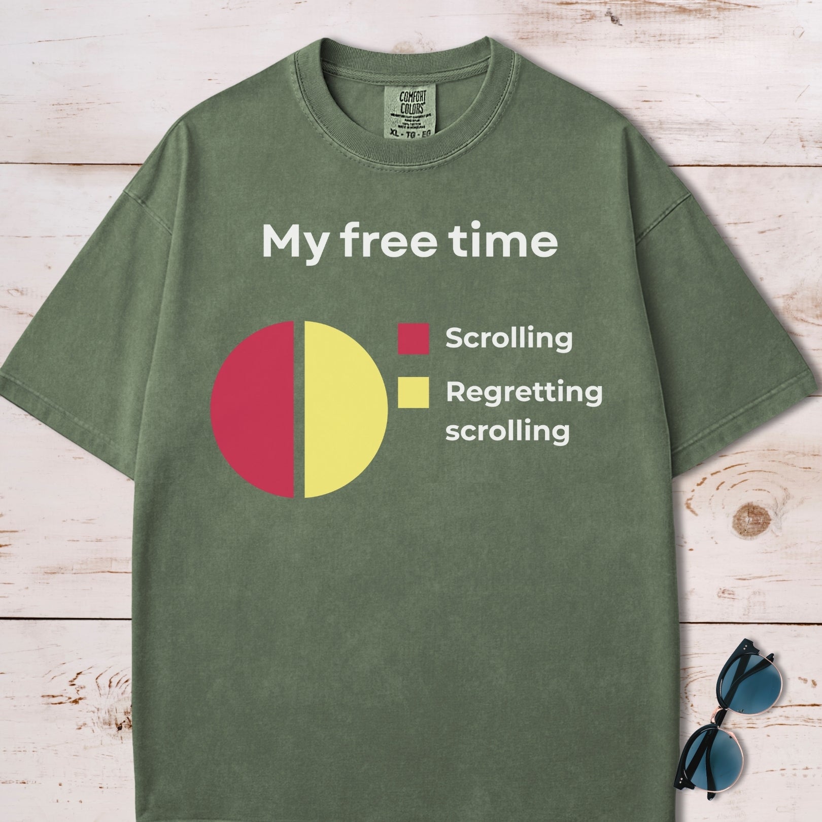 My Free Time Pie Chart T-Shirt