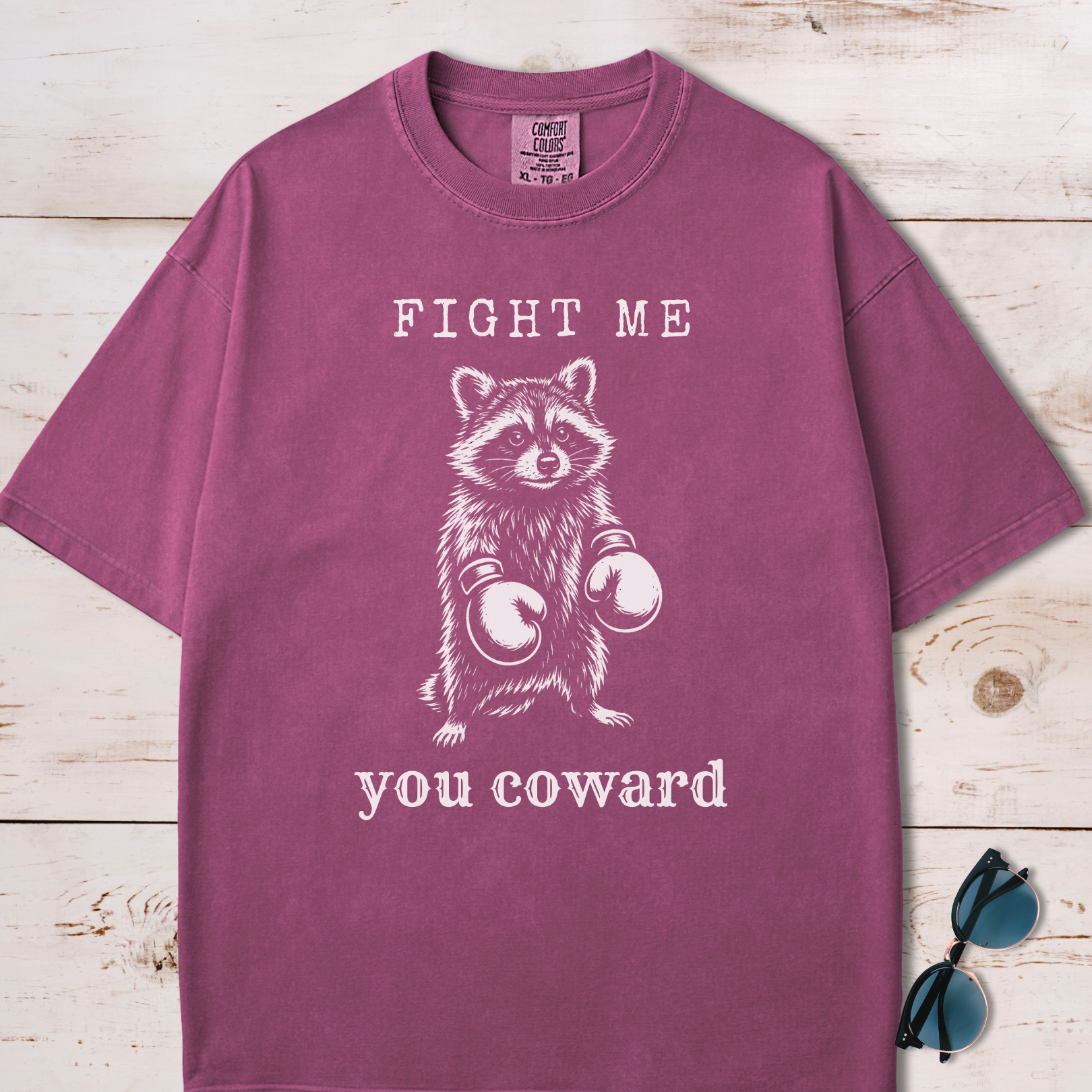 Fight Me You Coward Raccoon T-Shirt
