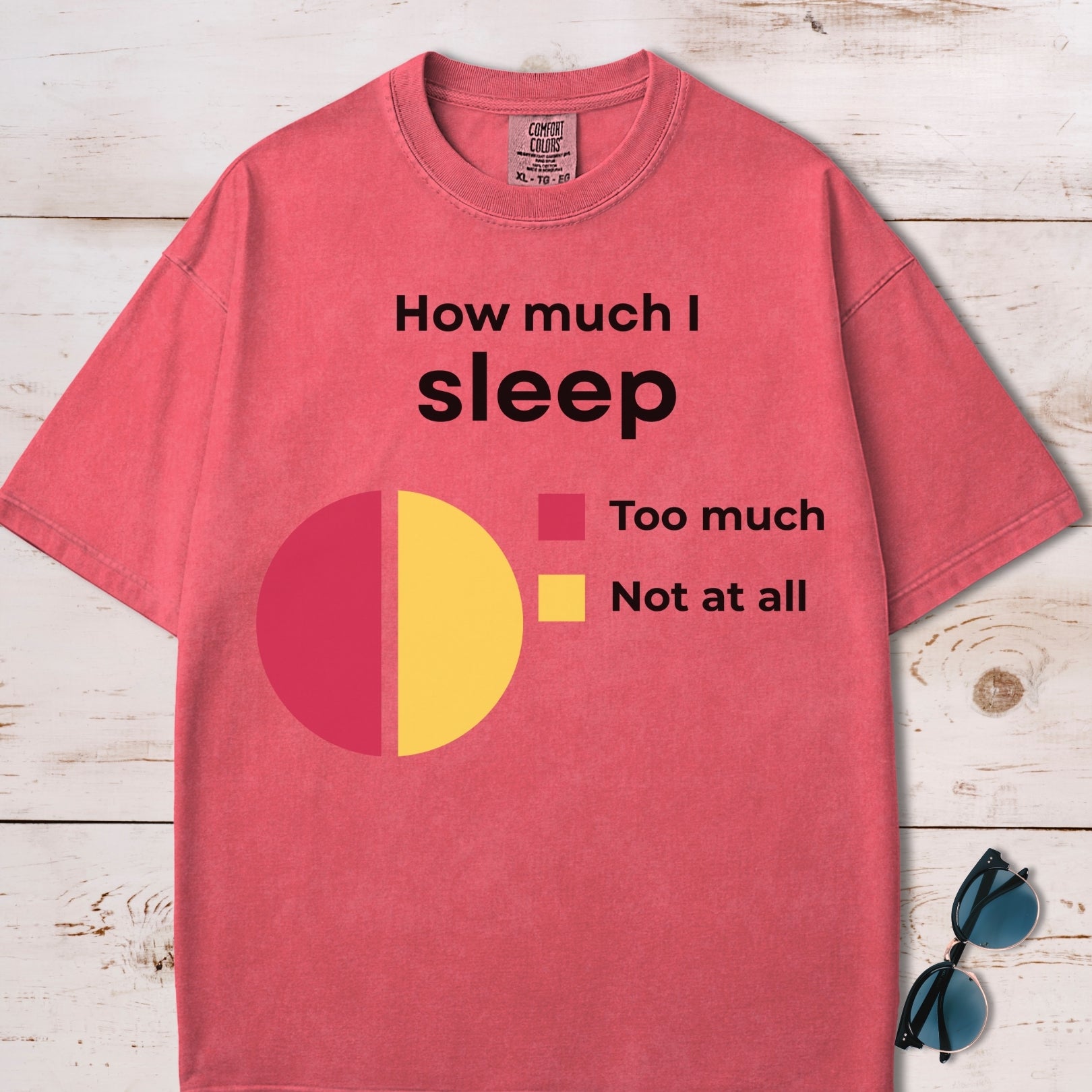 How Much I Sleep Funny Chart T-Shirt