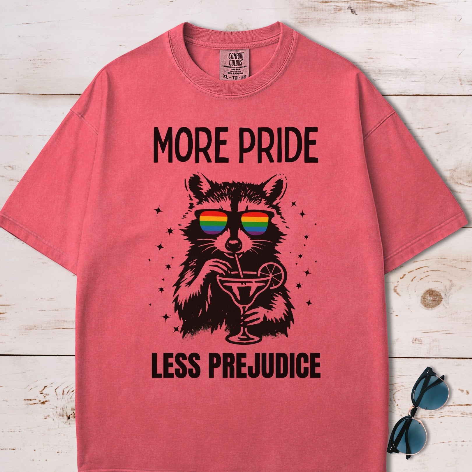 More Pride Less Prejudice Raccoon T-Shirt