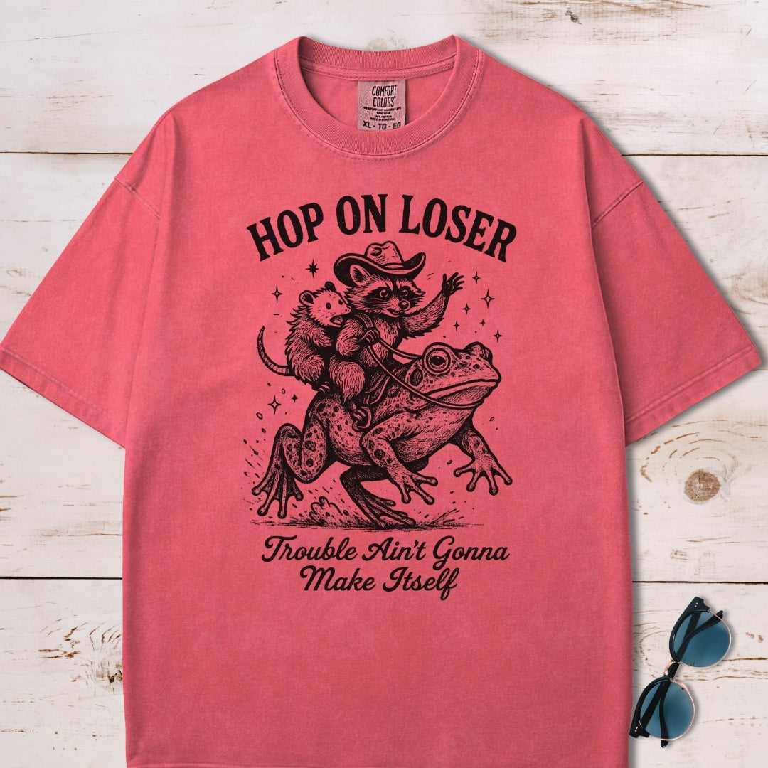 Chaotic Cowboy Raccoon Frog T-Shirt