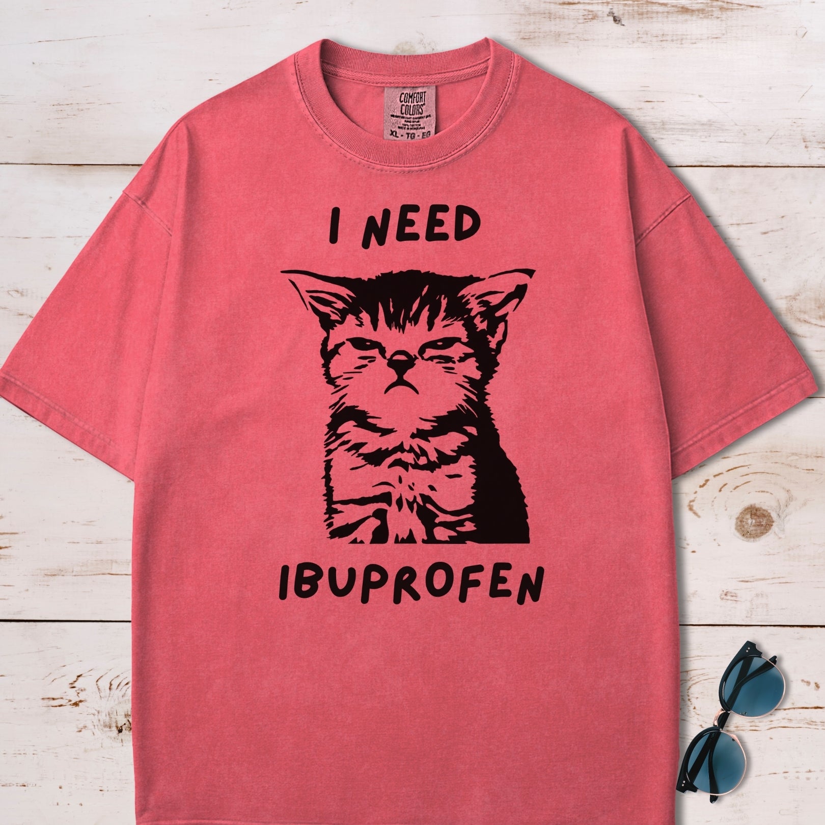 I Need Ibuprofen Funny Cat T-Shirt