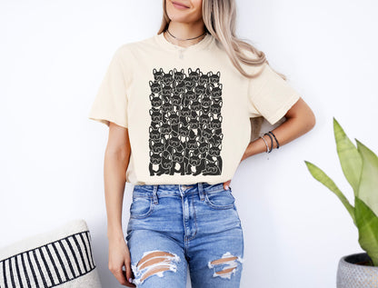Cute Frenchies Crowd T-Shirt