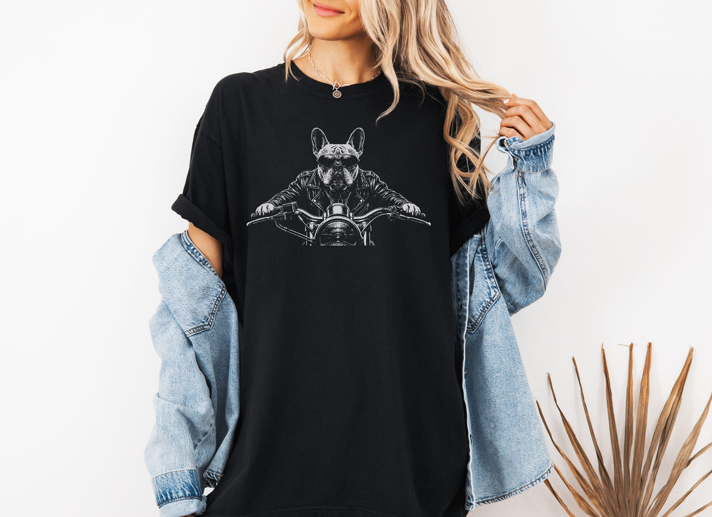Biker Frenchie T-Shirt