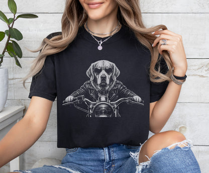 Biker Golden Retriever T-Shirt