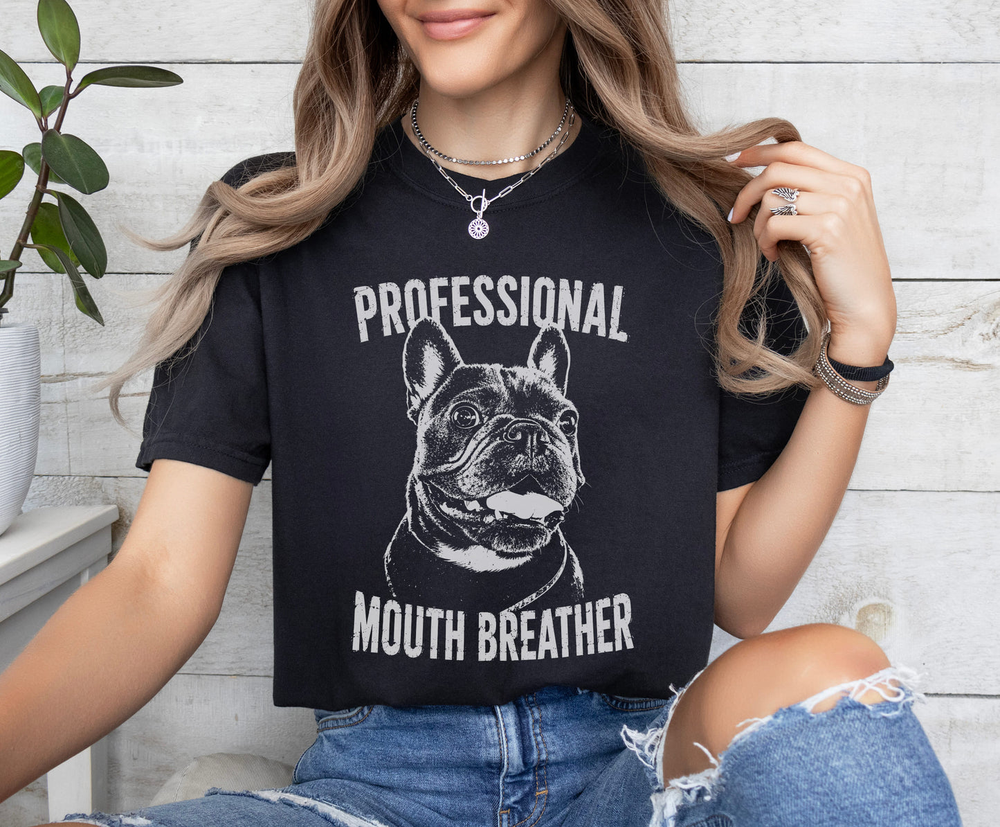 Professional Mouth Breather Frenchie T-Shirt