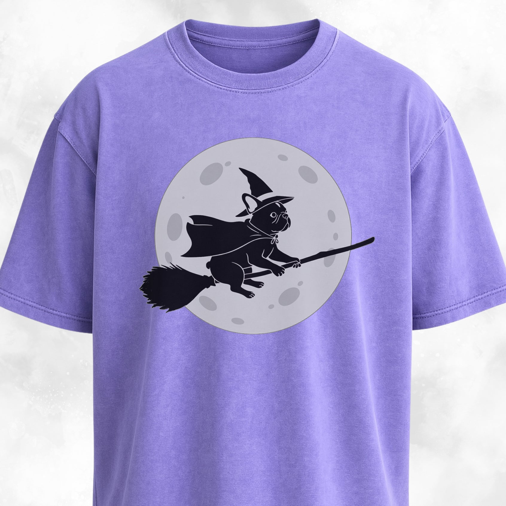 Flying French Bulldog On A Full Moon T-Shirt