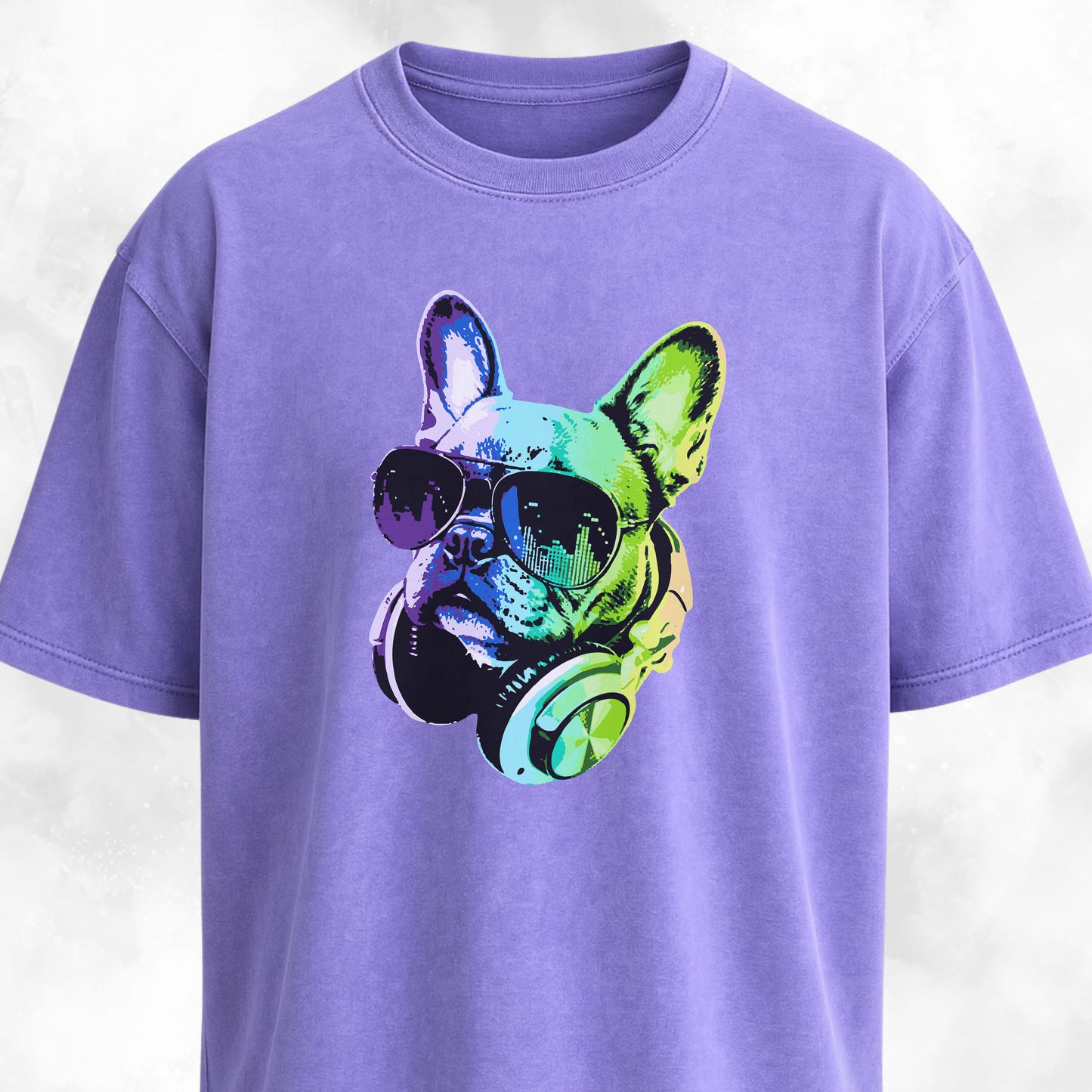 Frenchie DJ With Headphones T-Shirt