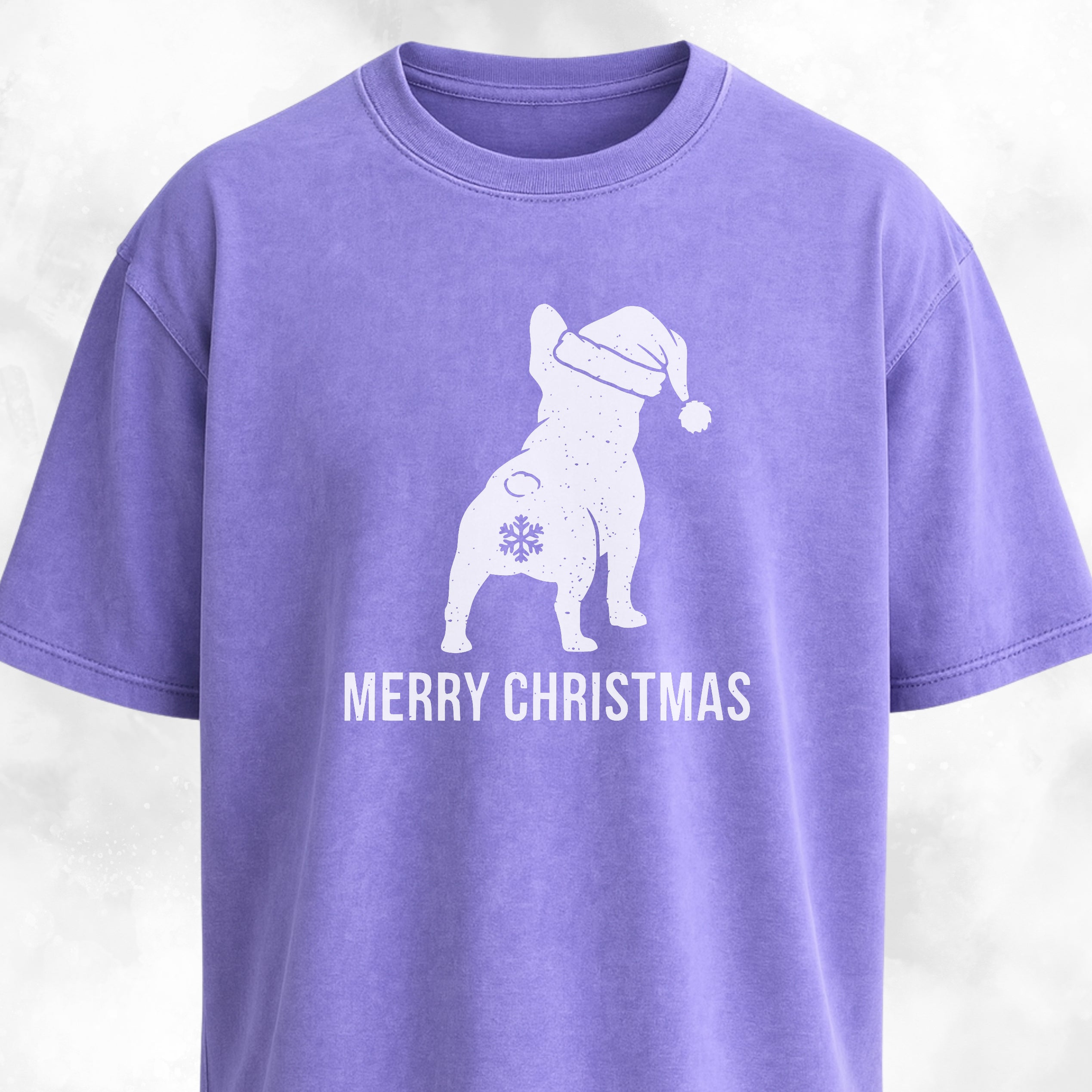 Merry Christmas Snowflake Butt Frenchie Edition T-Shirt