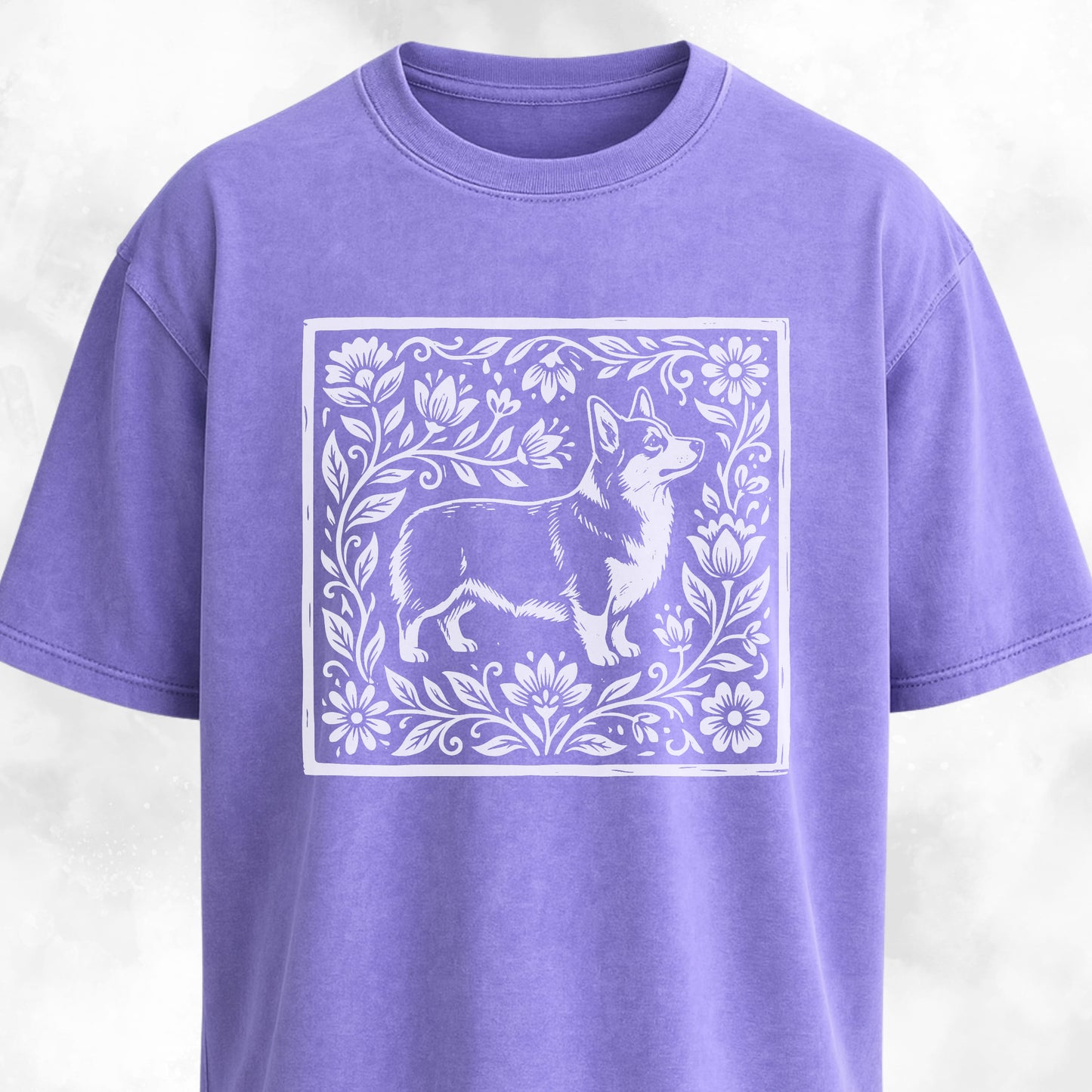 Floral Corgi T-Shirt