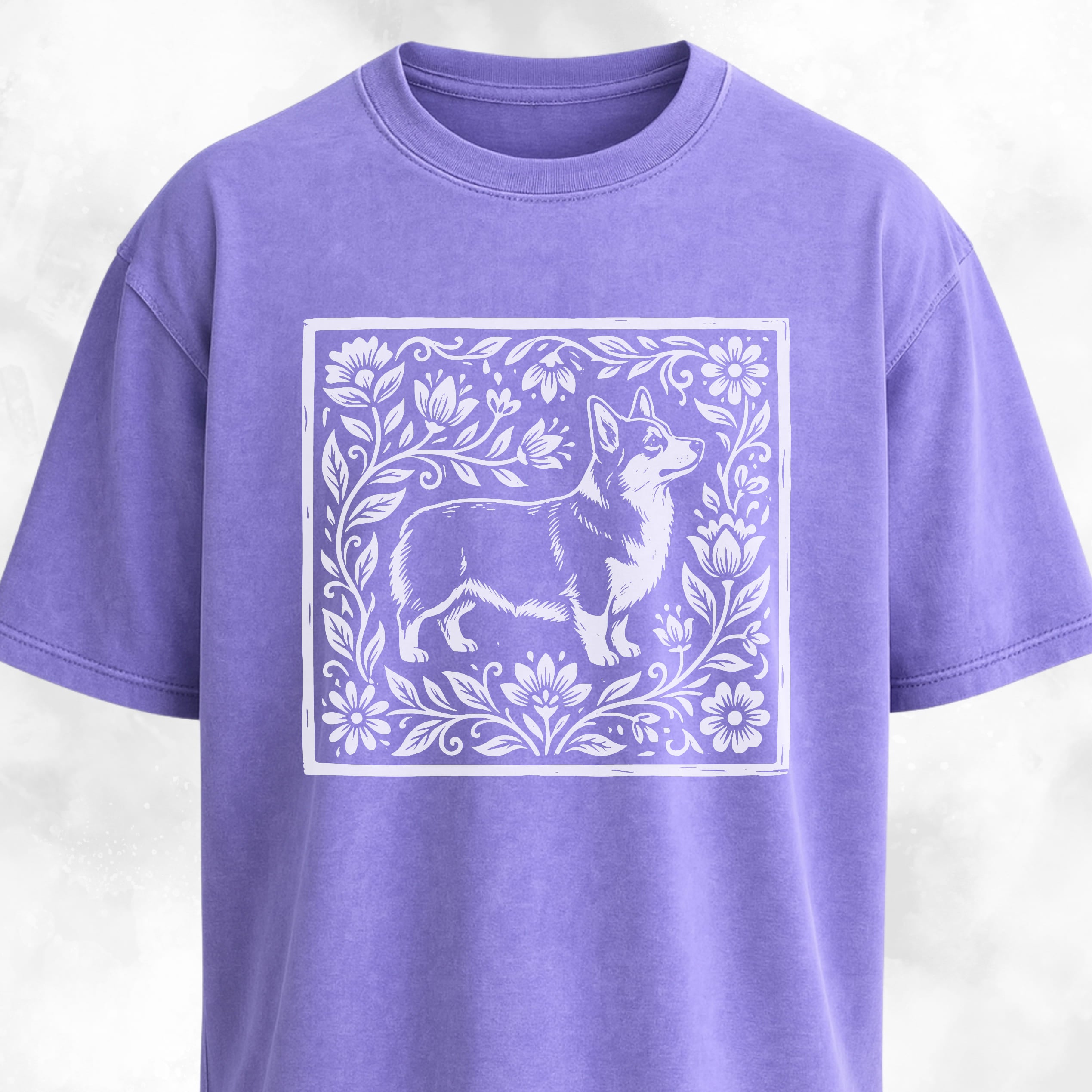 Floral Corgi T-Shirt