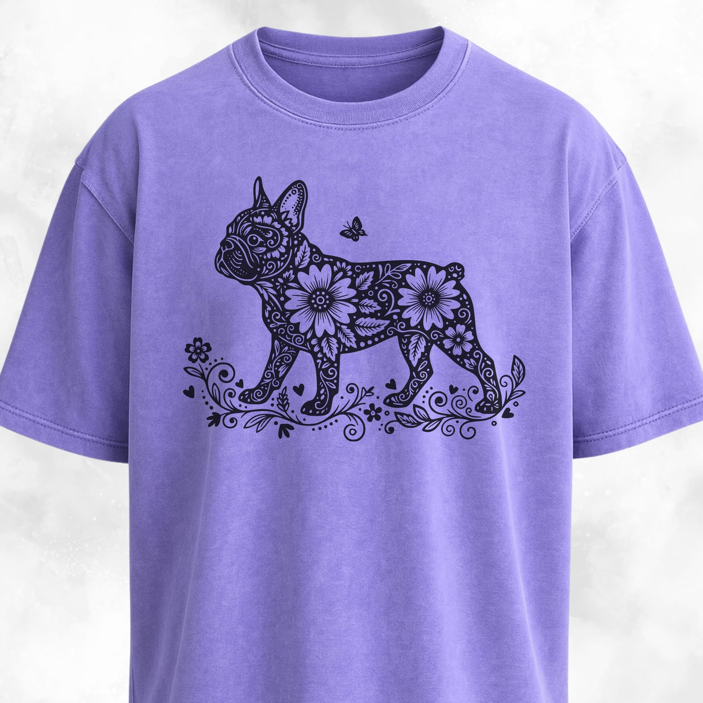 Floral Frenchie T-Shirt