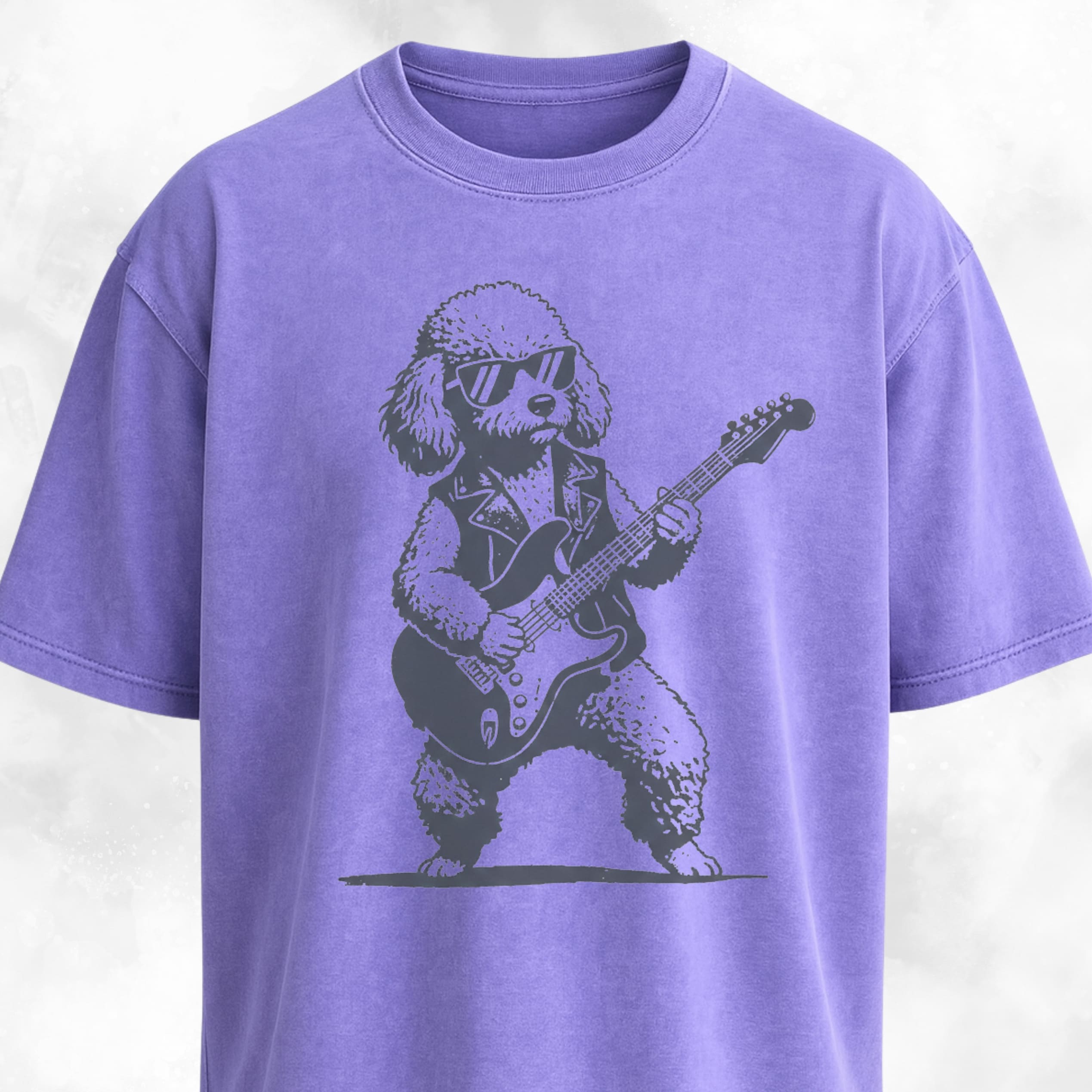 Rockstar Poodle Playing The Guitar T-Shirt