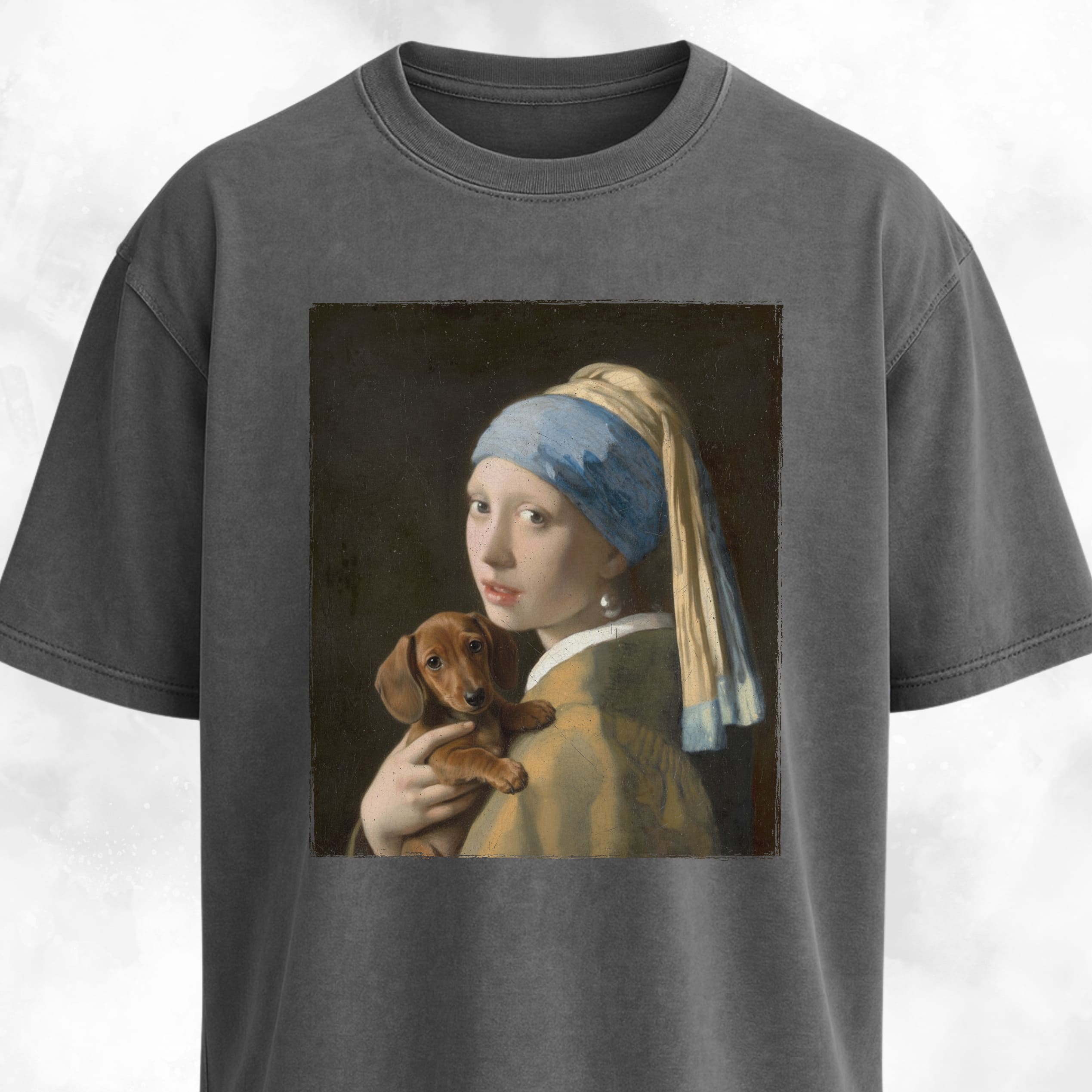 Girl With A Pearl Earring Dachshund Edition T-Shirt