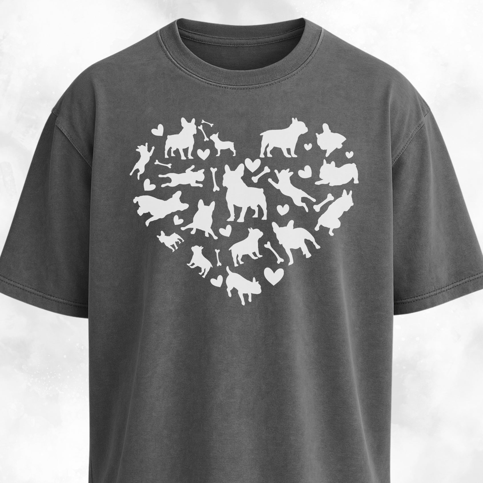Frenchies Heart Mosaic T-Shirt