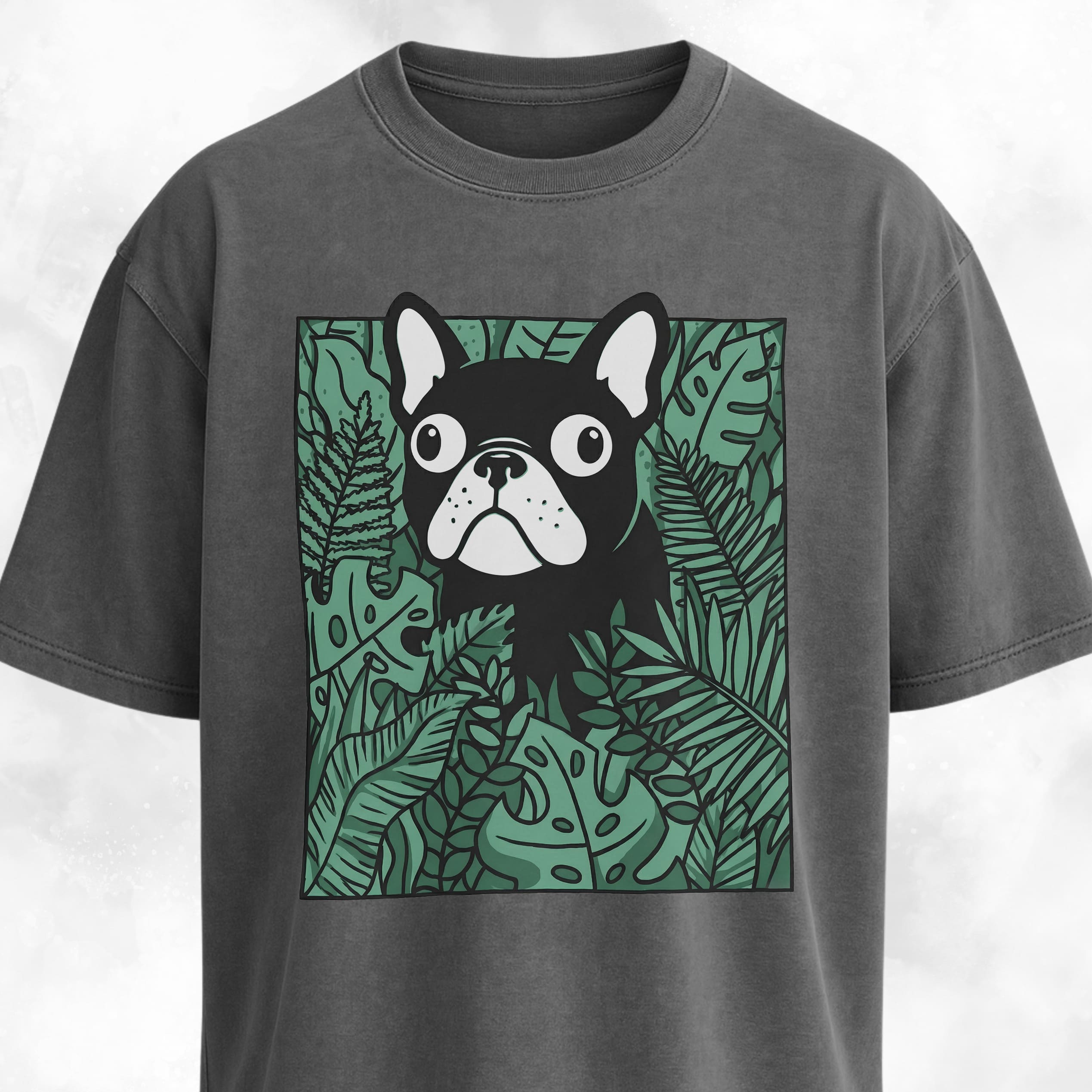 Frenchie In A Green Field T-Shirt