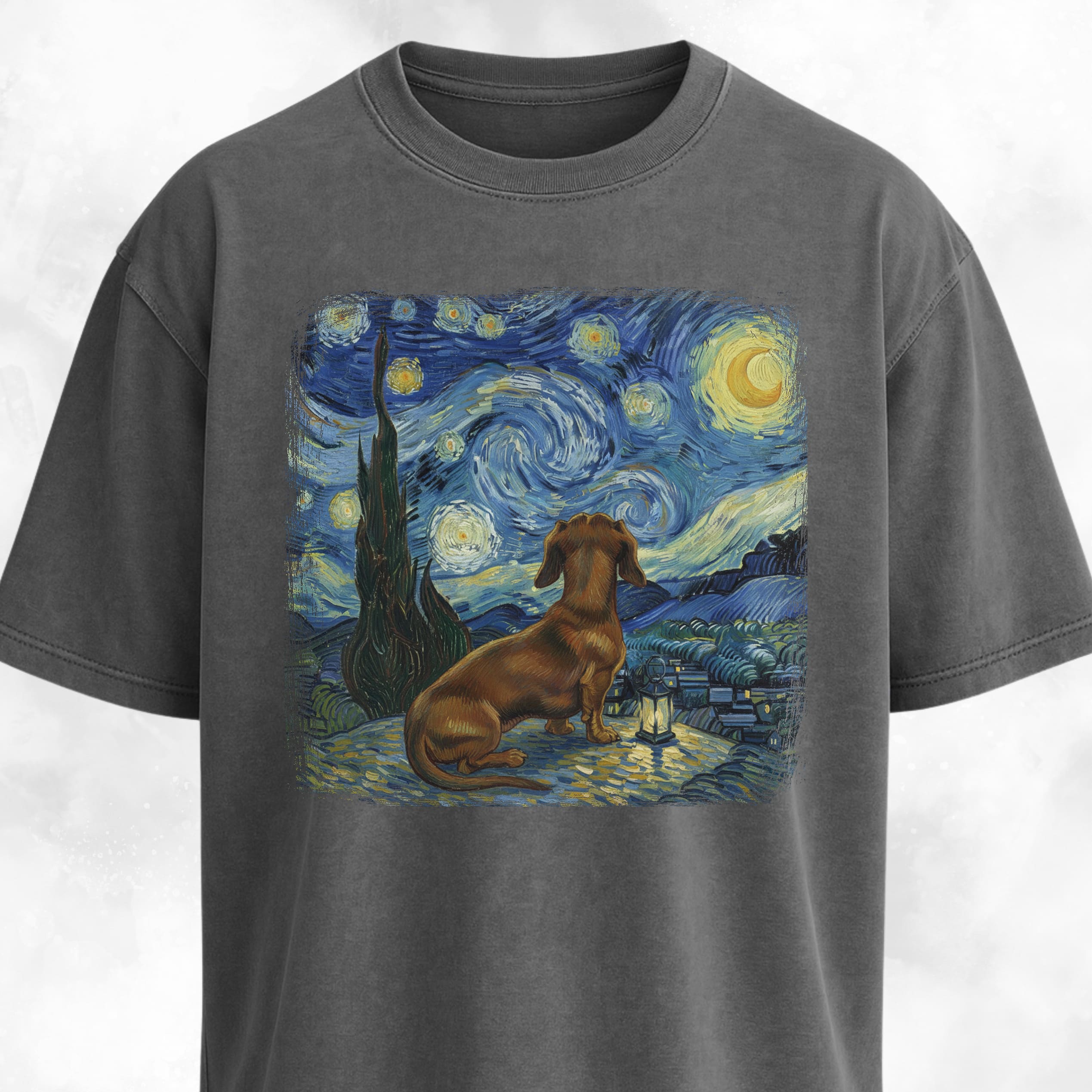 Van Gogh's Starry Night Dachshund Edition T-Shirt