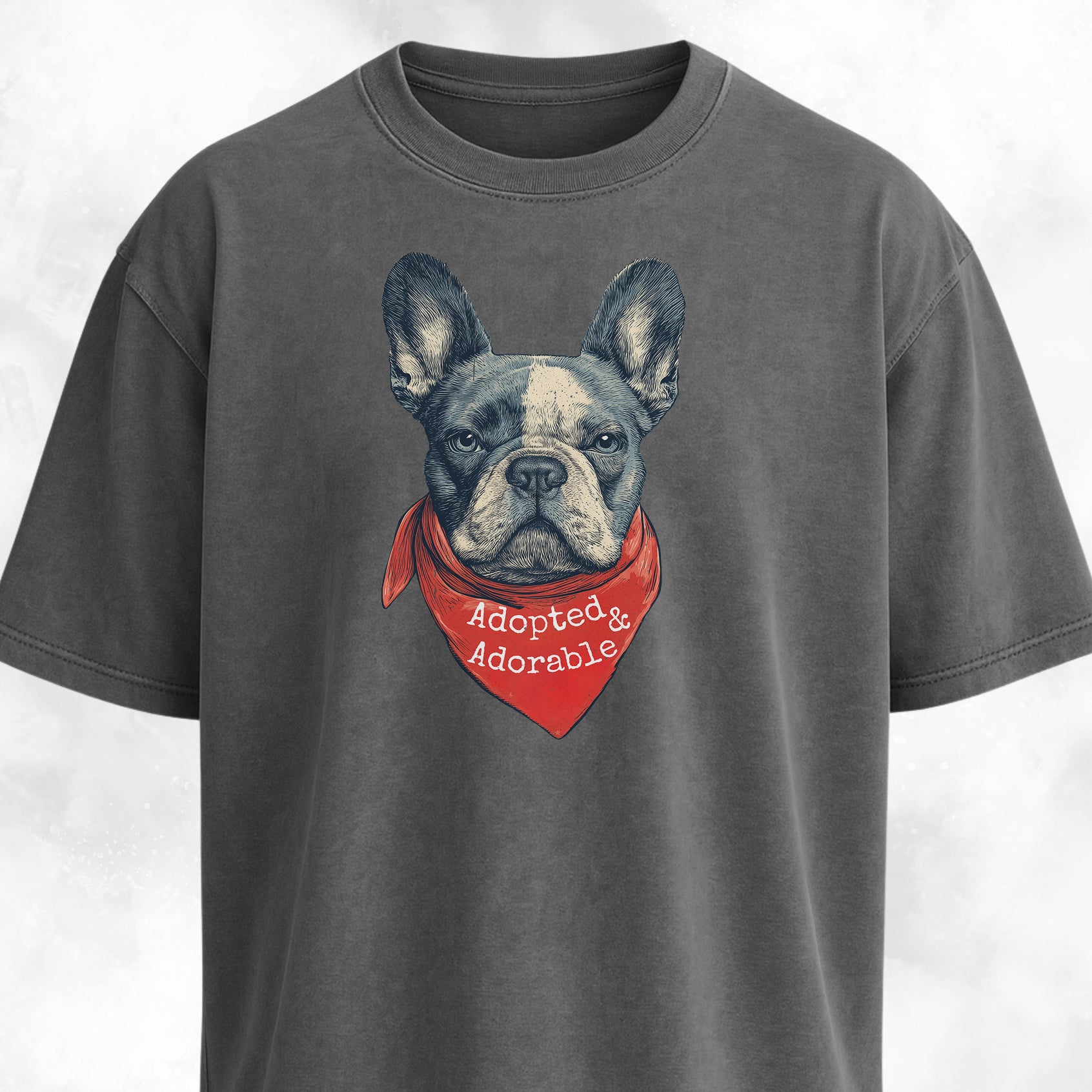 Adopted And Adorable Frenchie Rescue T-Shirt