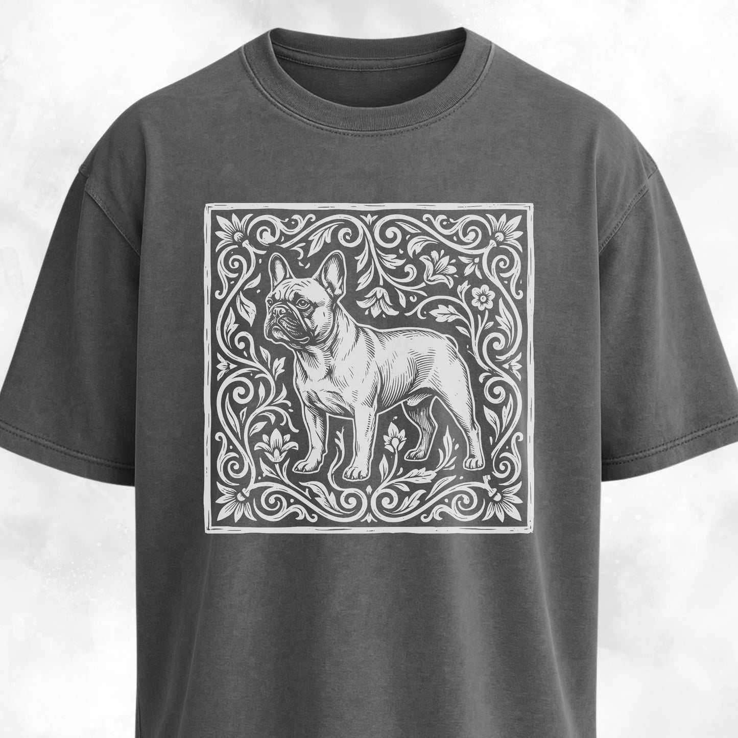 Folk-Art Floral Frenchie T-Shirt