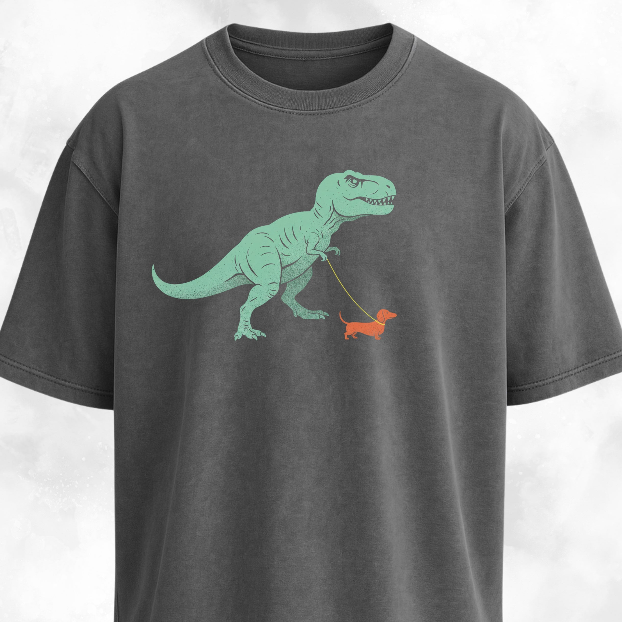 T-Rex Walking A Wiener Dog T-Shirt